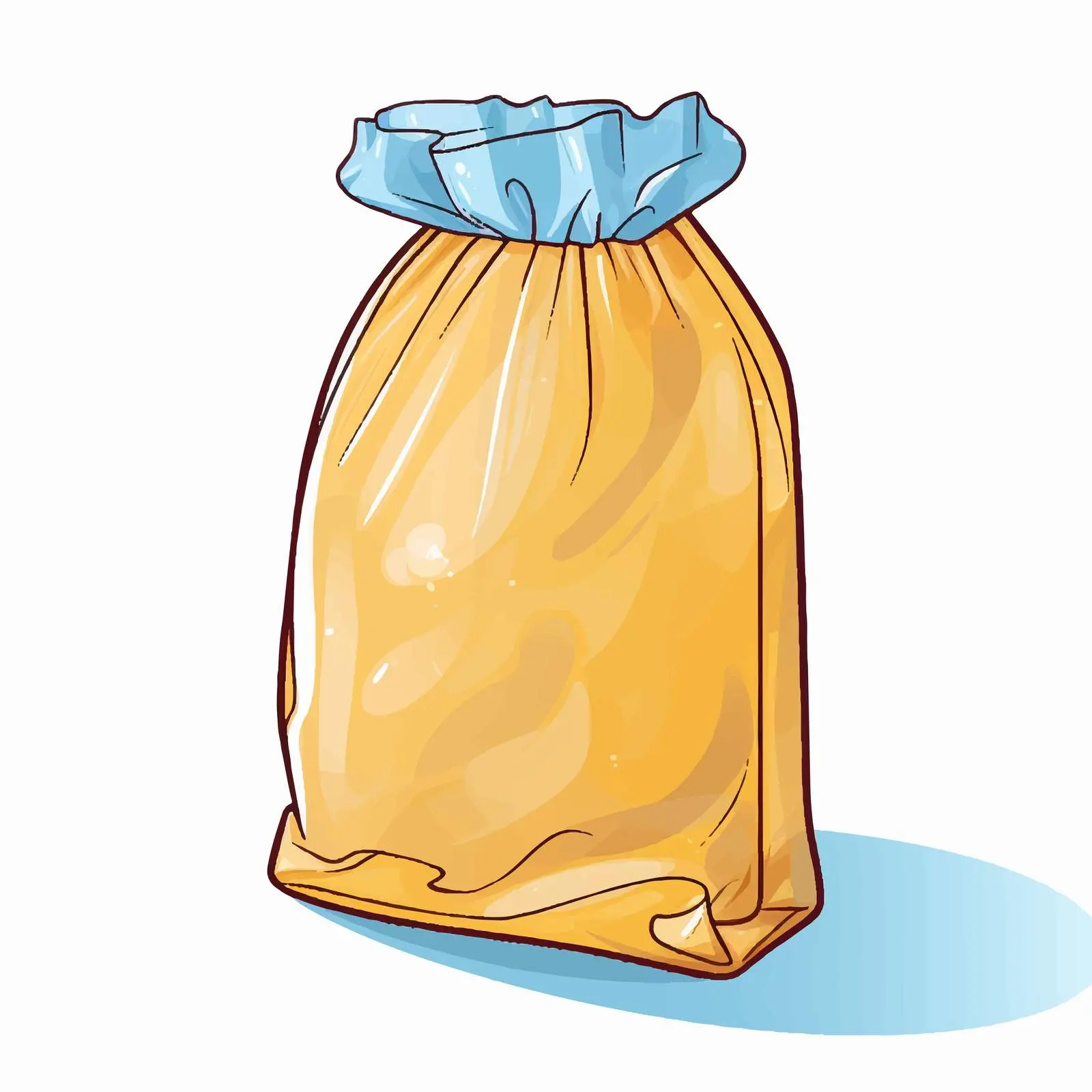 Cartoon Vector Illustration of a Plastic Bag — free download from Dotvec