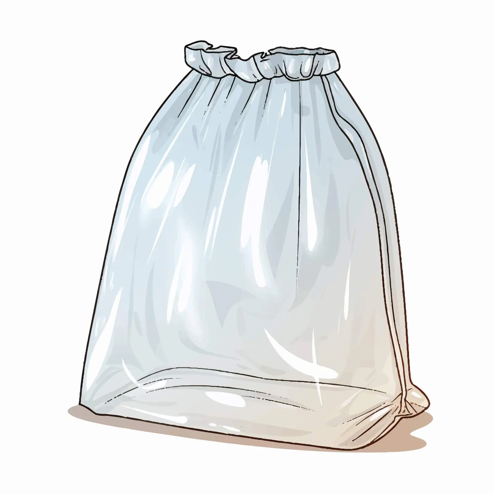 Cartoon Plastic Bag Vector Illustration — free download from Dotvec