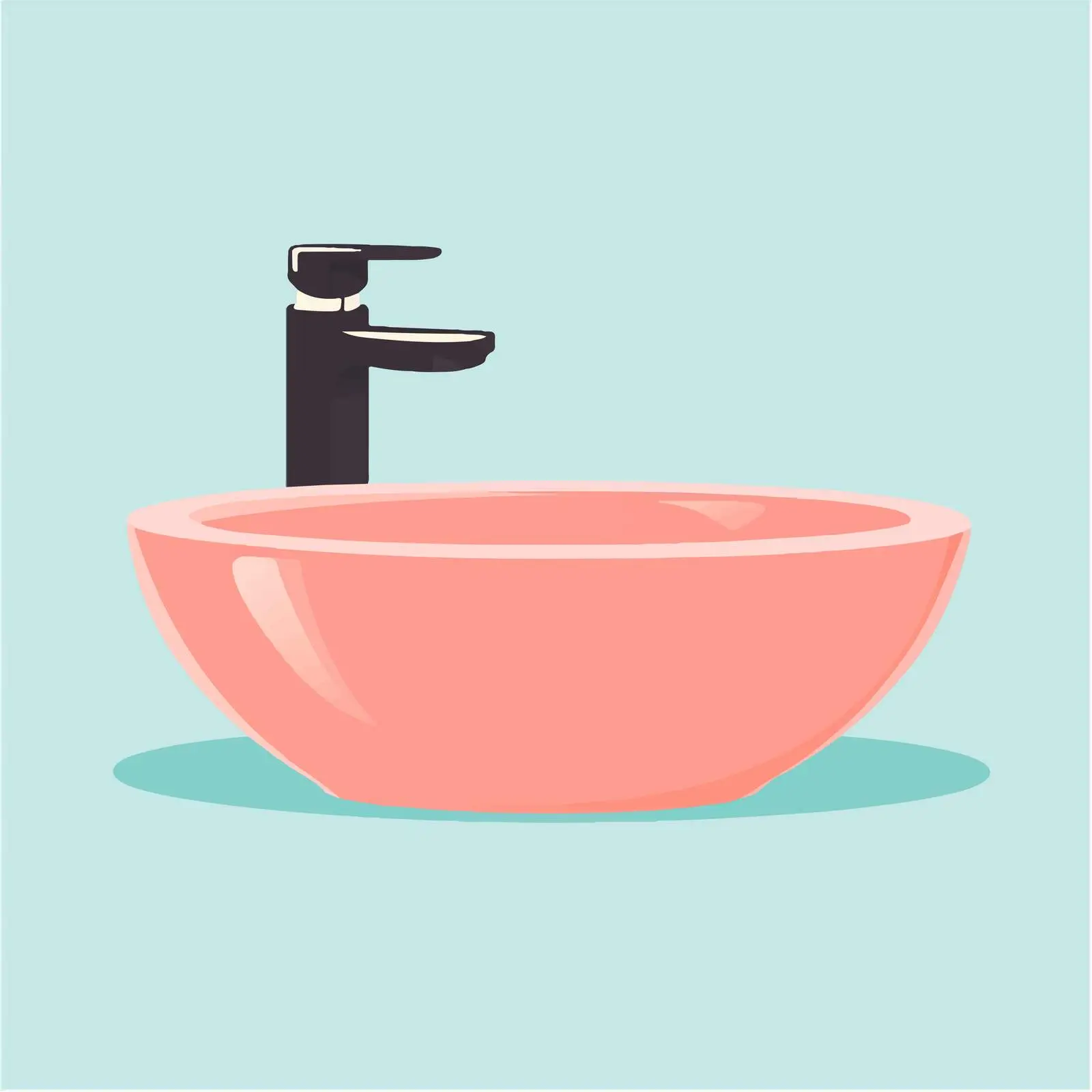 Flat Vector Illustration of Plastic Water Basin — free download from Dotvec