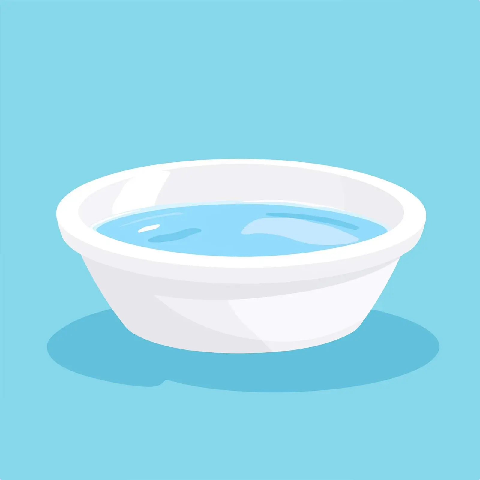 Isolated Vector Illustration of Plastic Water Basin — free download from Dotvec