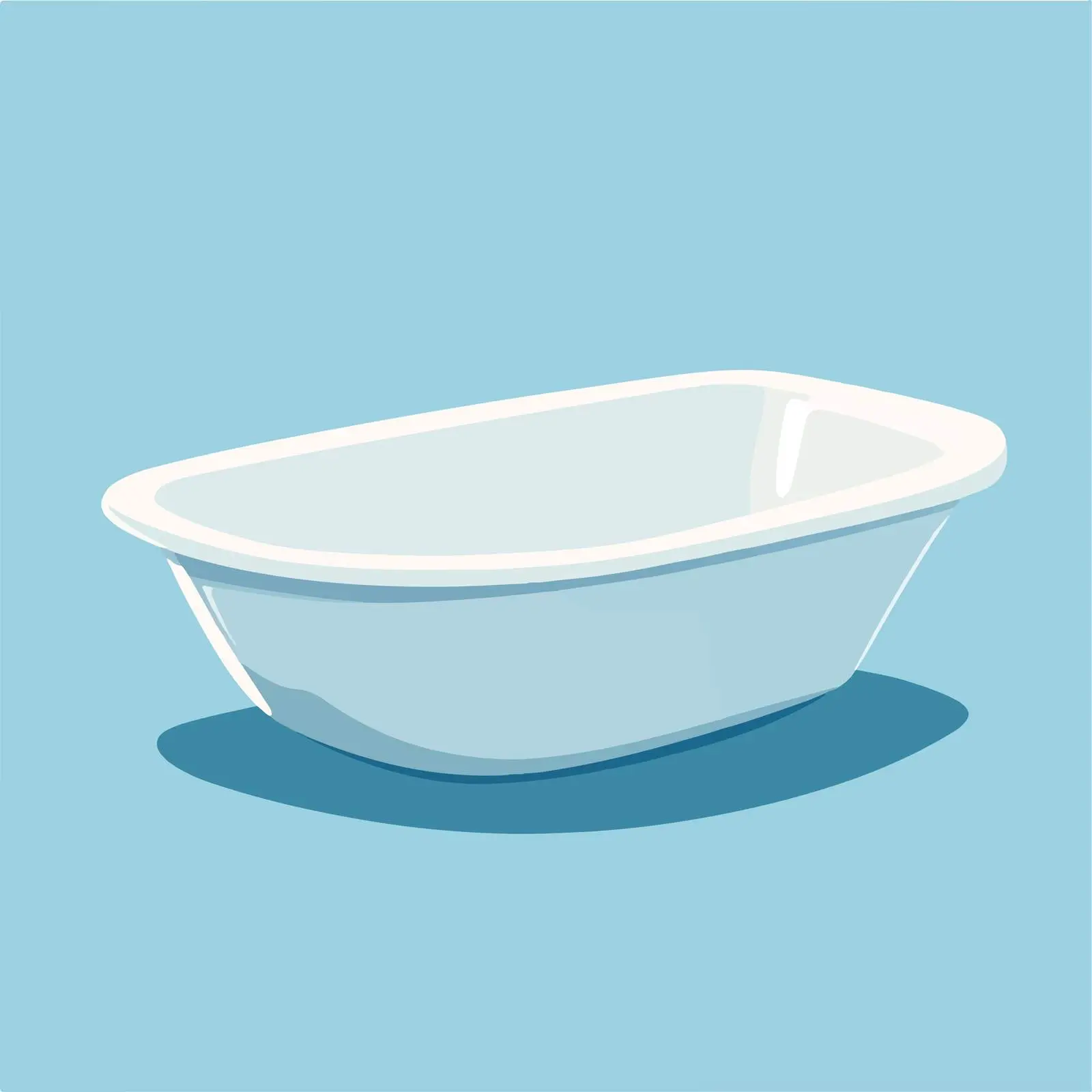 Flat Vector Illustration of Plastic Water Basin — free download from Dotvec