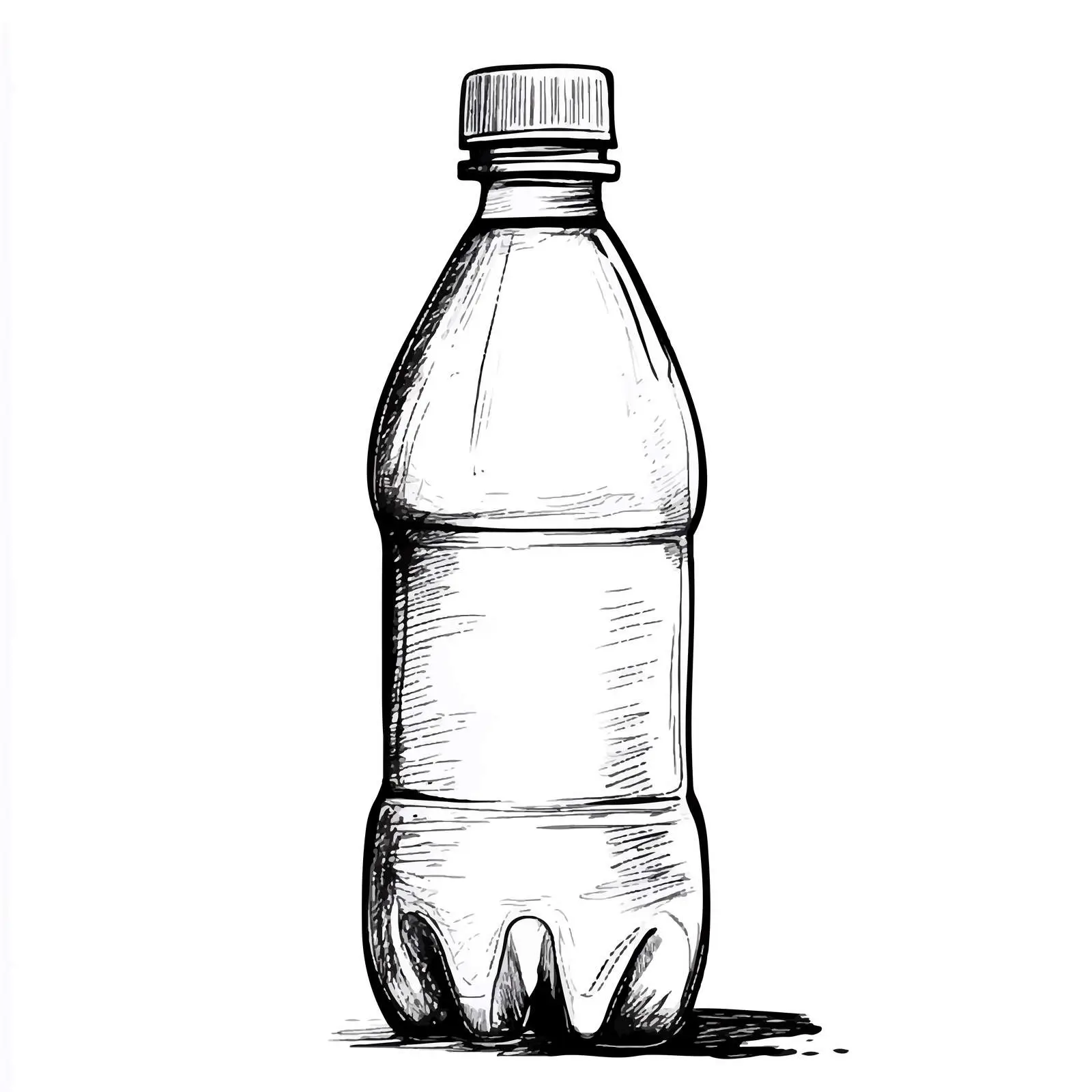 Cartoon Black and White Plastic Bottle Vector — free download from Dotvec