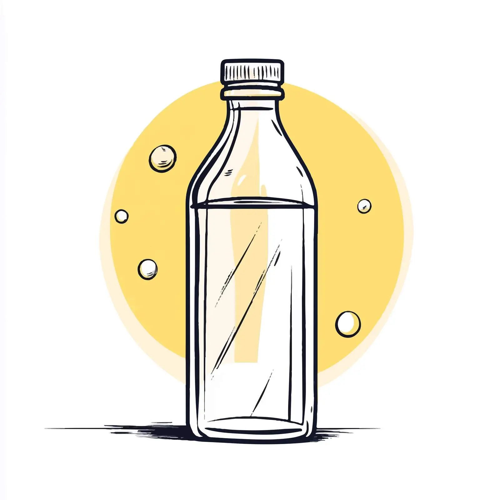 Hand-Drawn Cartoon Plastic Bottle Illustration — free download from Dotvec
