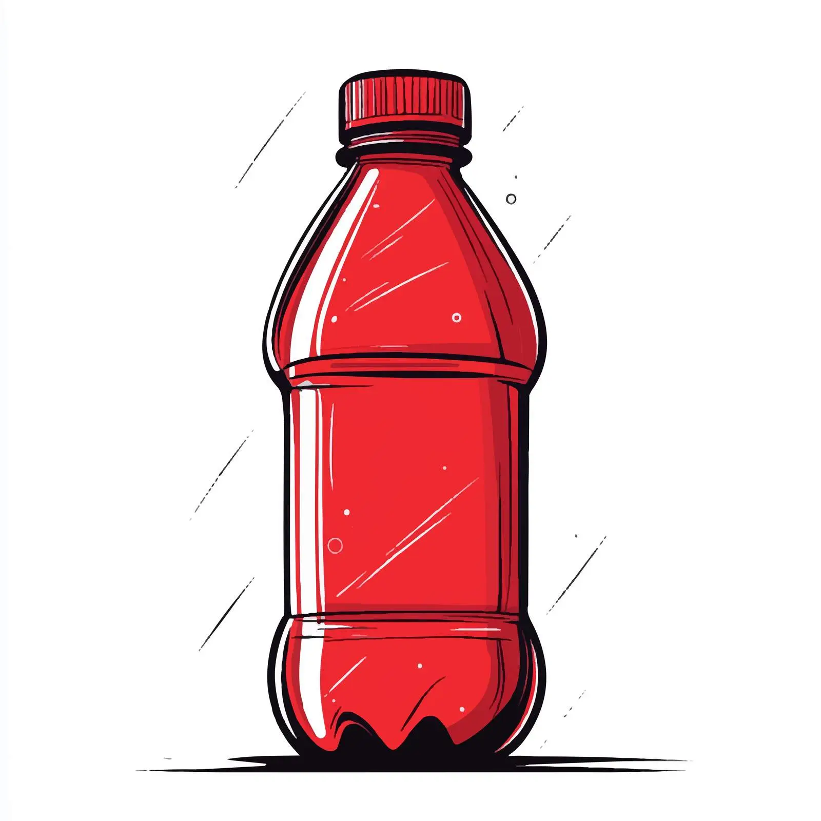 Hand-Drawn Cartoon Plastic Bottle Vector Illustration – free bottle clipart image from Dotvec