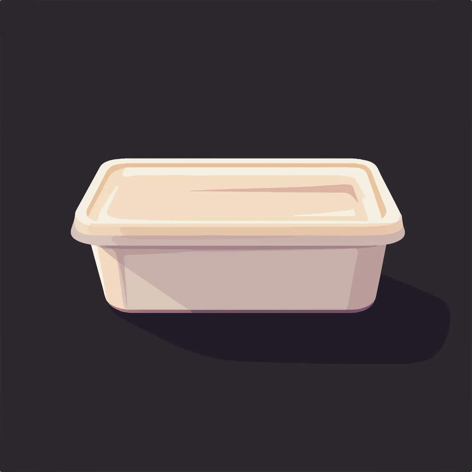 Flat Vector Illustration of Plastic Food Box — free download from Dotvec