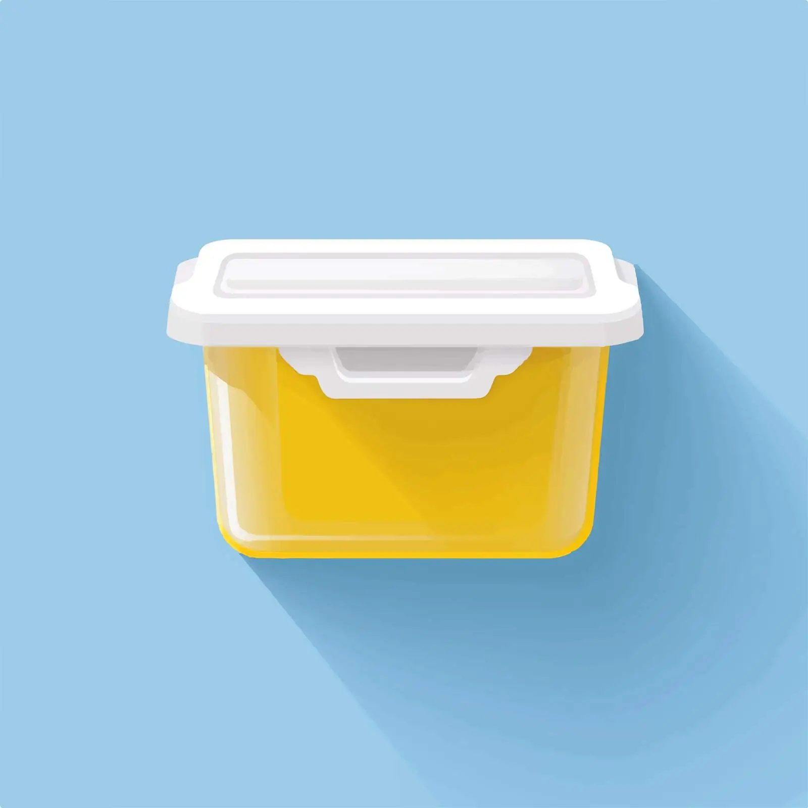 Flat Vector Illustration of Food Plastic Box — free download from Dotvec