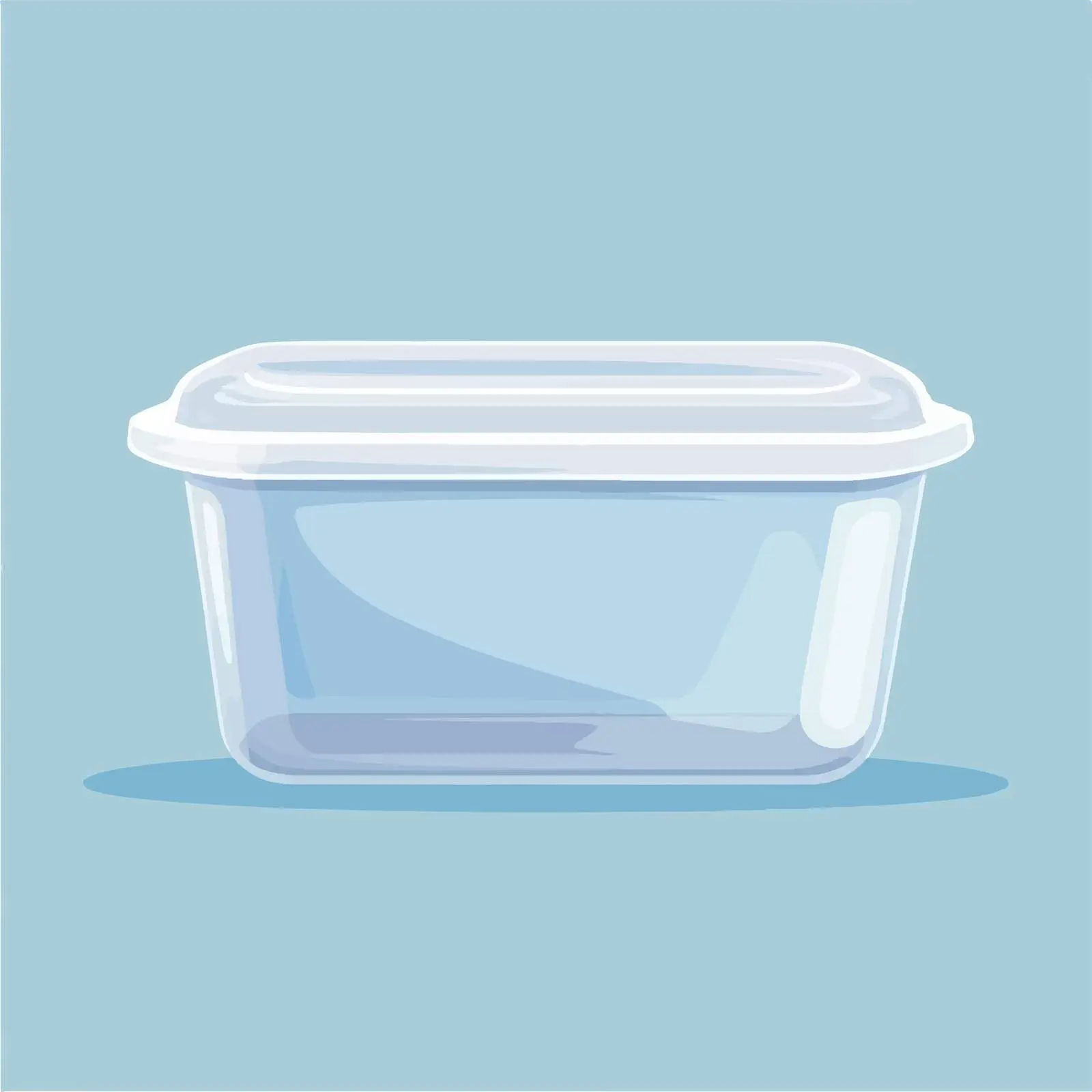 Flat Vector Illustration of Food Plastic Box — free download from Dotvec