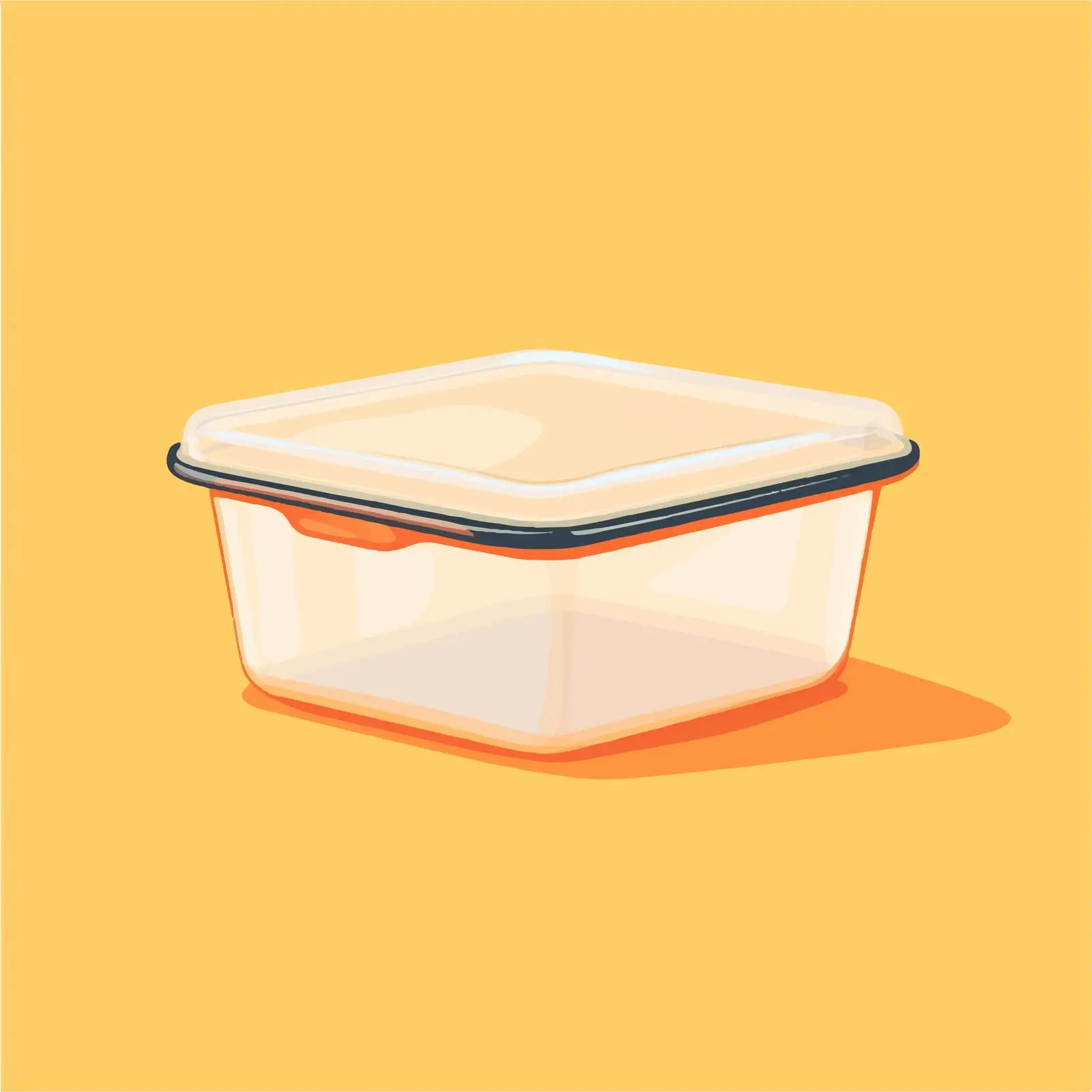 Flat Vector Illustration of Plastic Food Box – free food display image from Dotvec