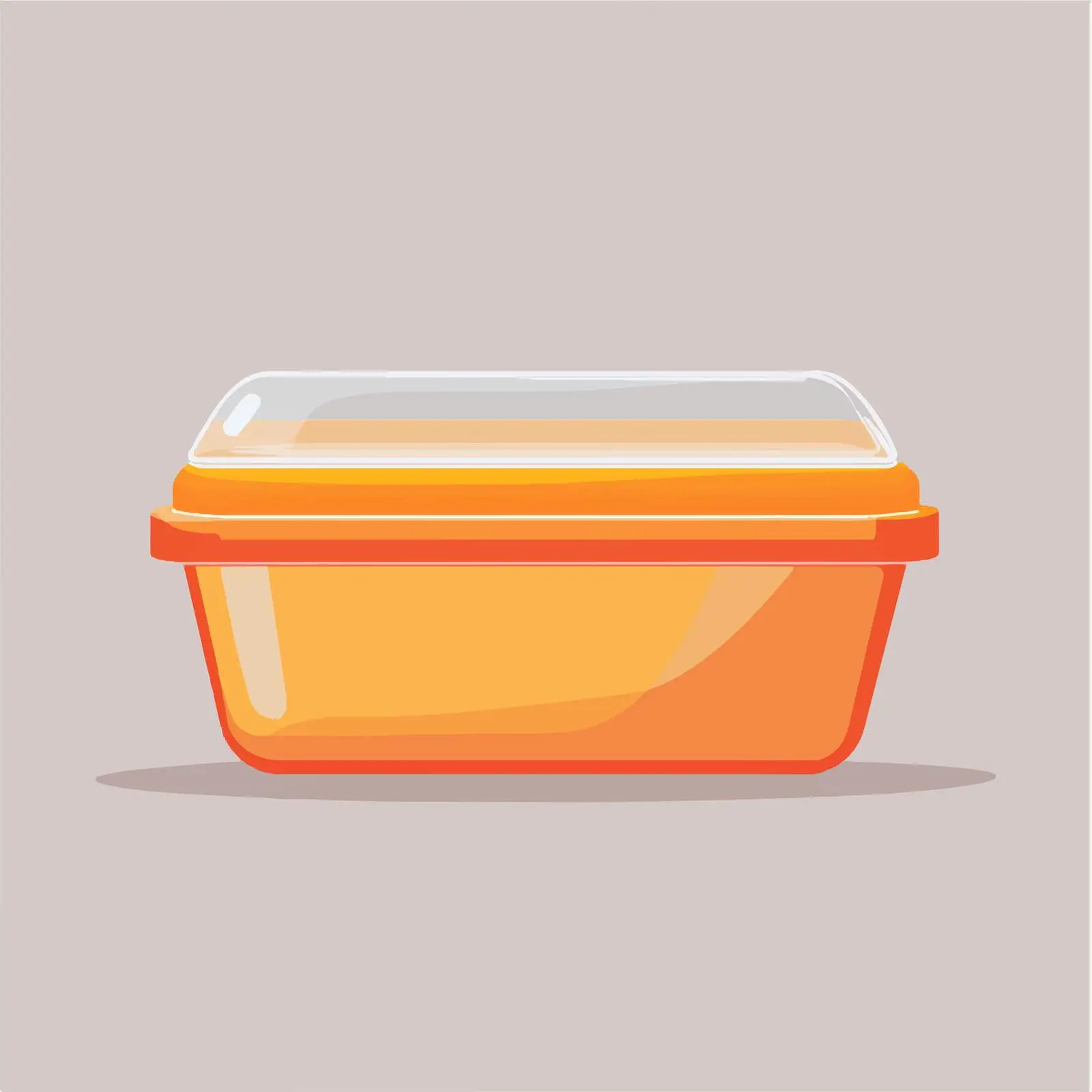 Flat Vector Illustration of Plastic Food Box — free download from Dotvec