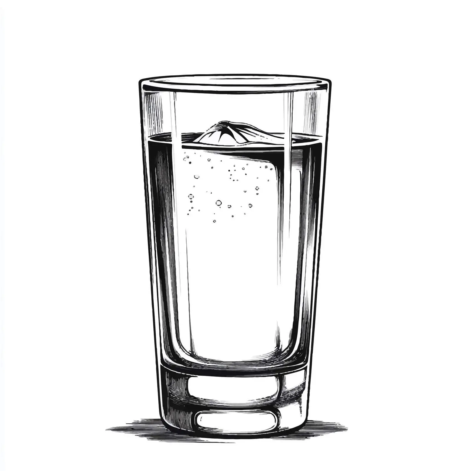 Black and White Cartoon Plastic Glass Vector — free download from Dotvec