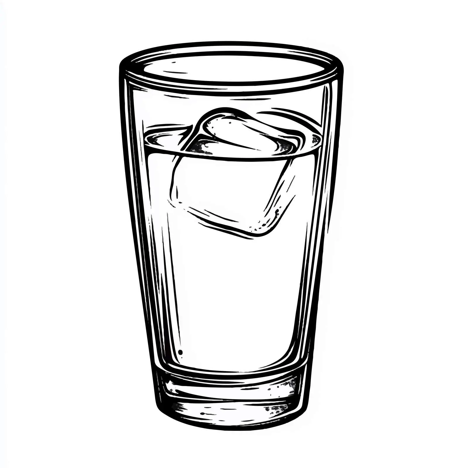 Black and White Plastic Glass Vector Illustration — free download from Dotvec