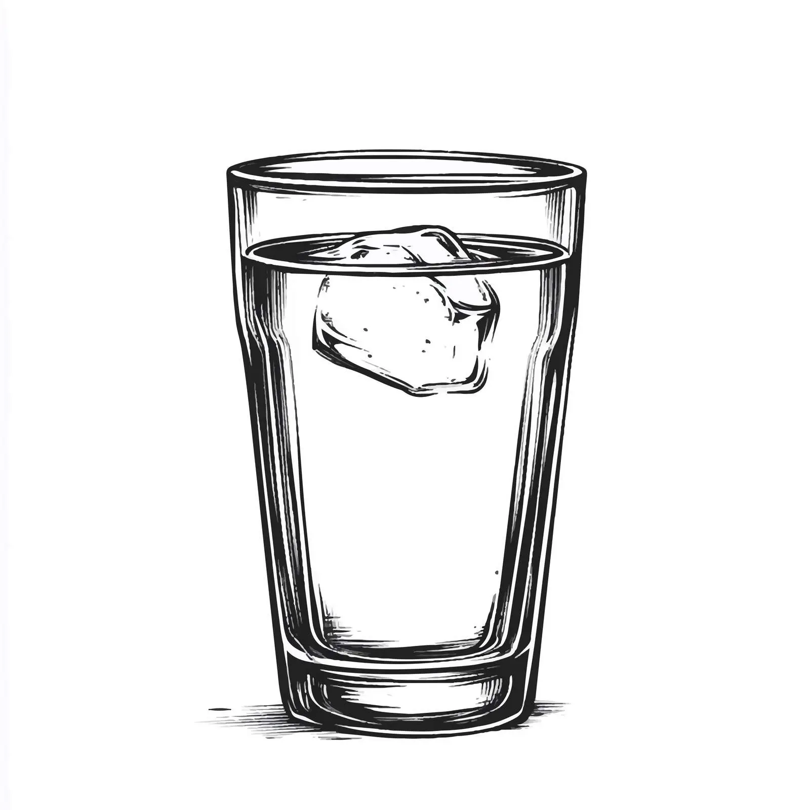 Black and White Cartoon Plastic Glass Vector — free download from Dotvec