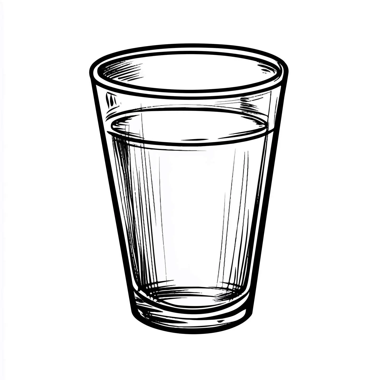 Black and White Plastic Glass Cartoon Vector — free download from Dotvec