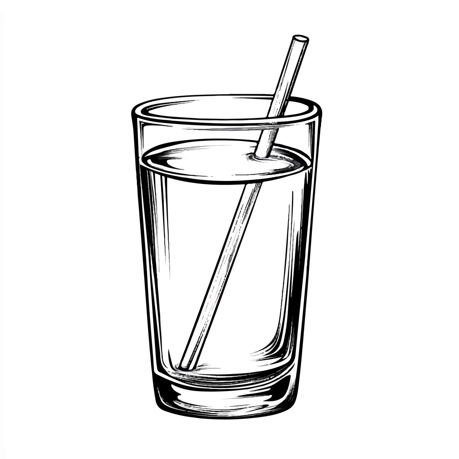 Cartoon Vector of Black and White Plastic Glass — free download from Dotvec