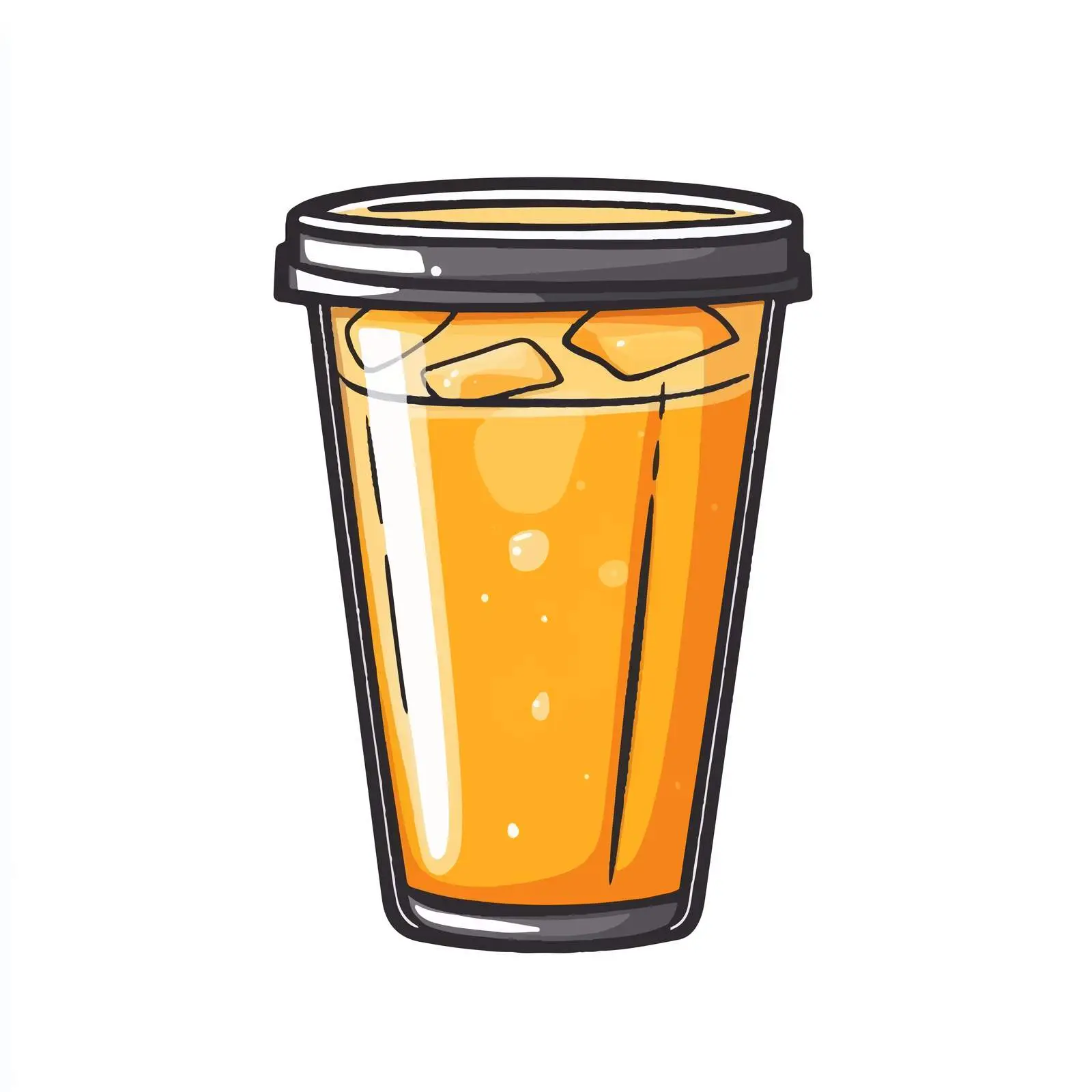 Hand-Drawn Cartoon Plastic Glass Vector Illustration — free download from Dotvec