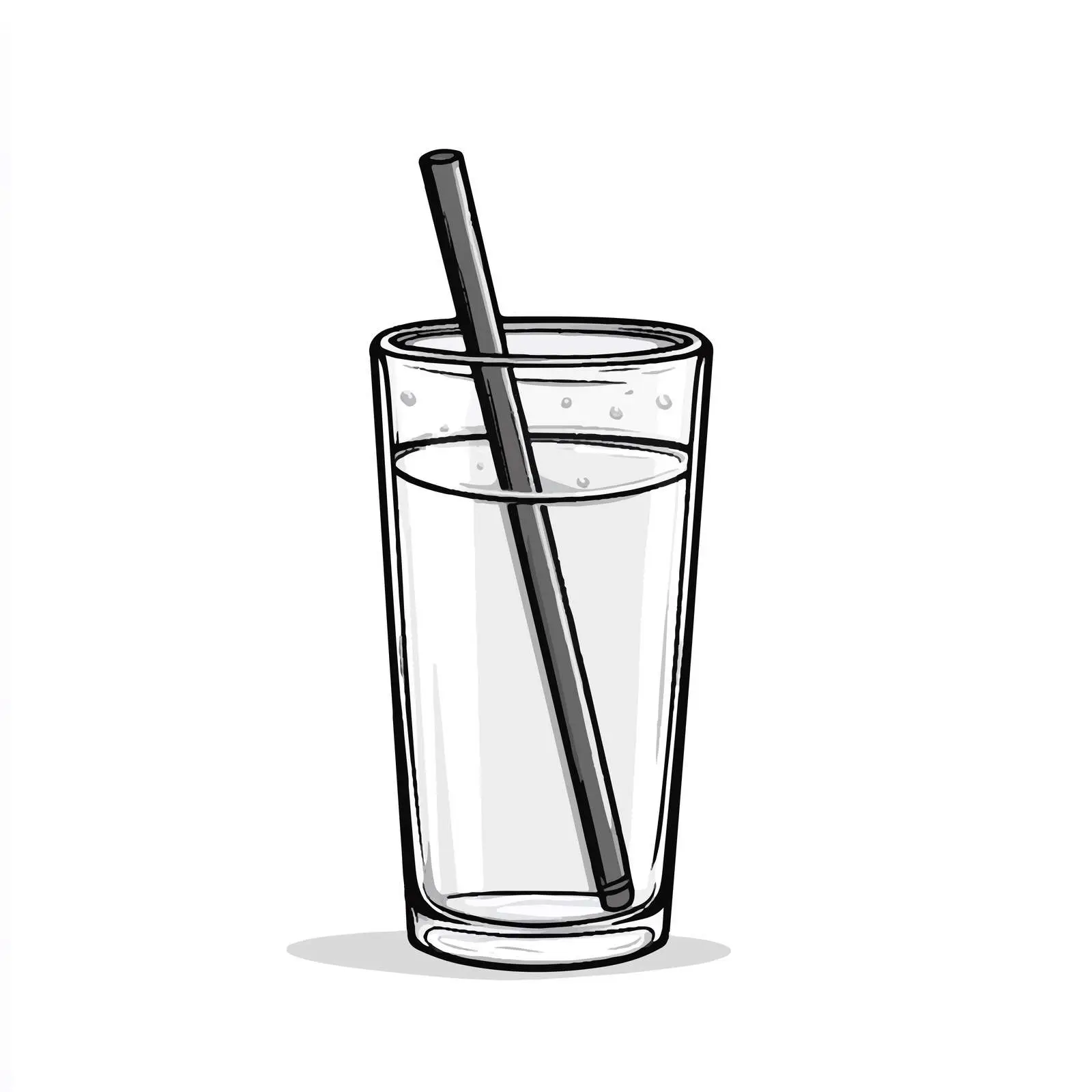 Hand-Drawn Plastic Glass Cartoon Vector Illustration — free download from Dotvec