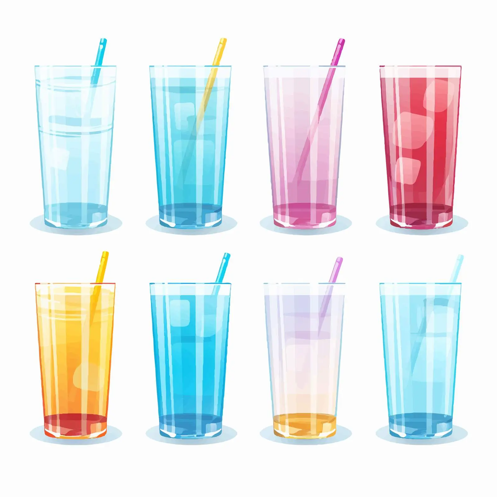 Plastic Glass Vector Illustration on White Background — free download from Dotvec