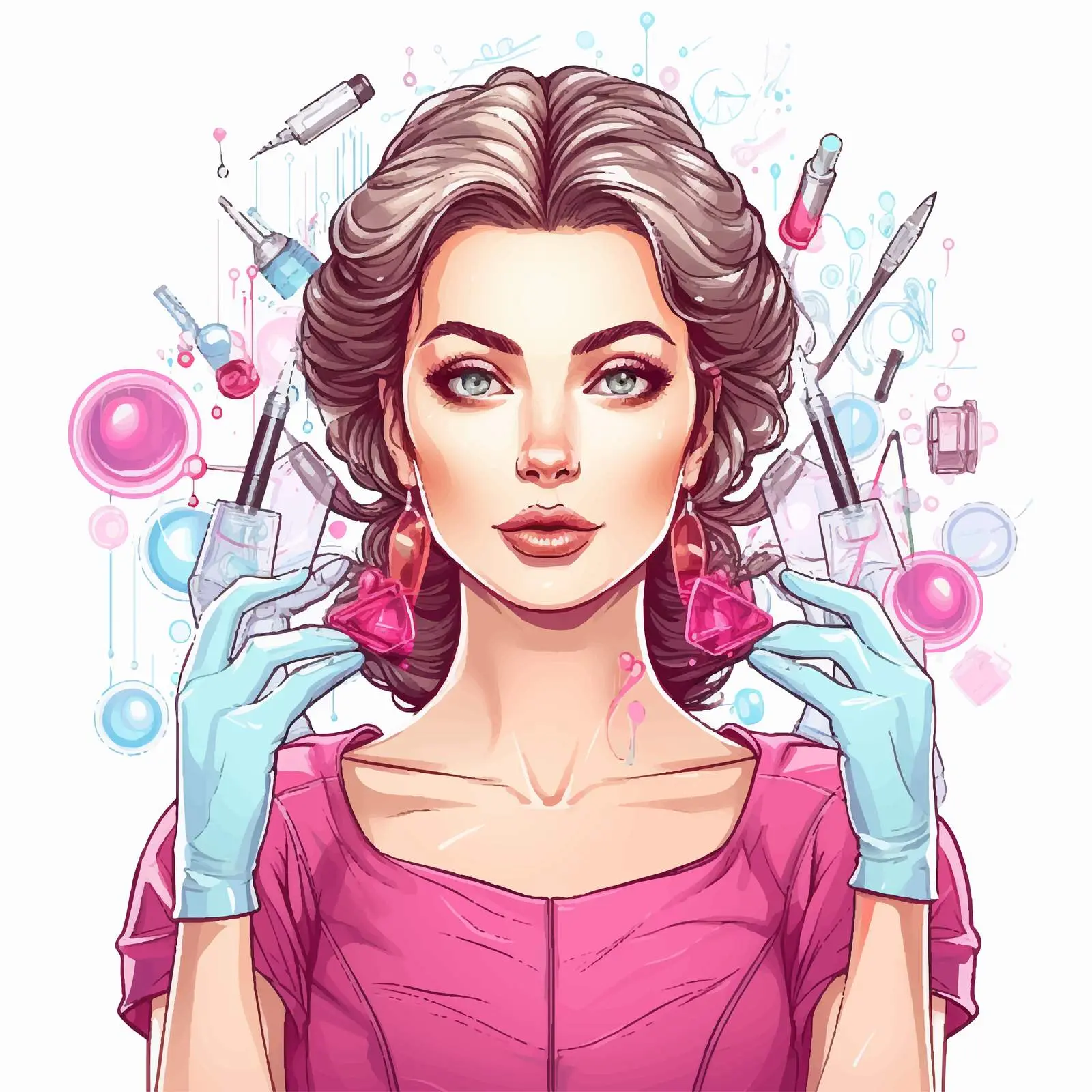 Cosmetic Surgery Portrait of a Marked Girl — free download from Dotvec