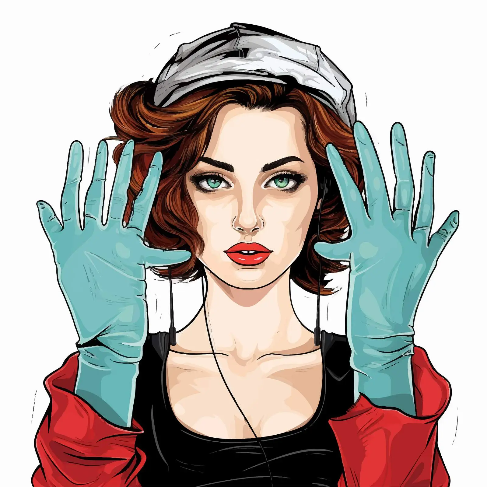 Cosmetology Tools and Portrait of a Girl – free surgical instruments image from Dotvec