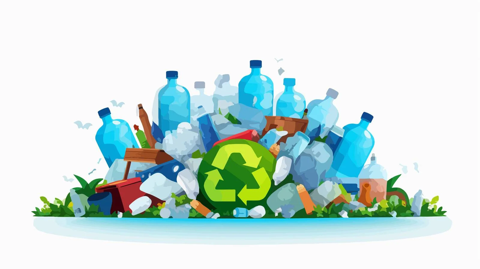 Reducing Plastic Usage Concept Image — free download from Dotvec