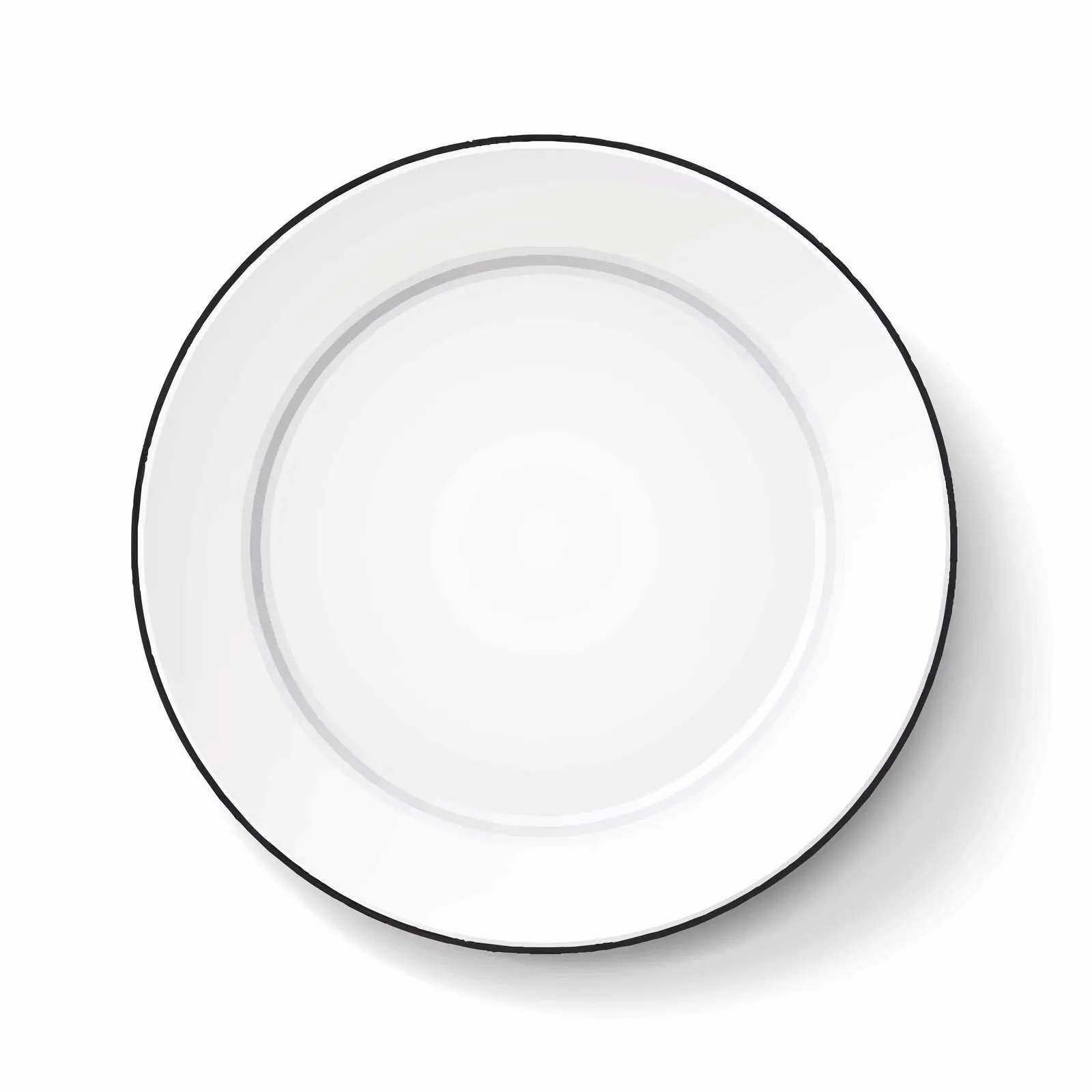 Vector Plate Line Illustration on White Background — free download from Dotvec