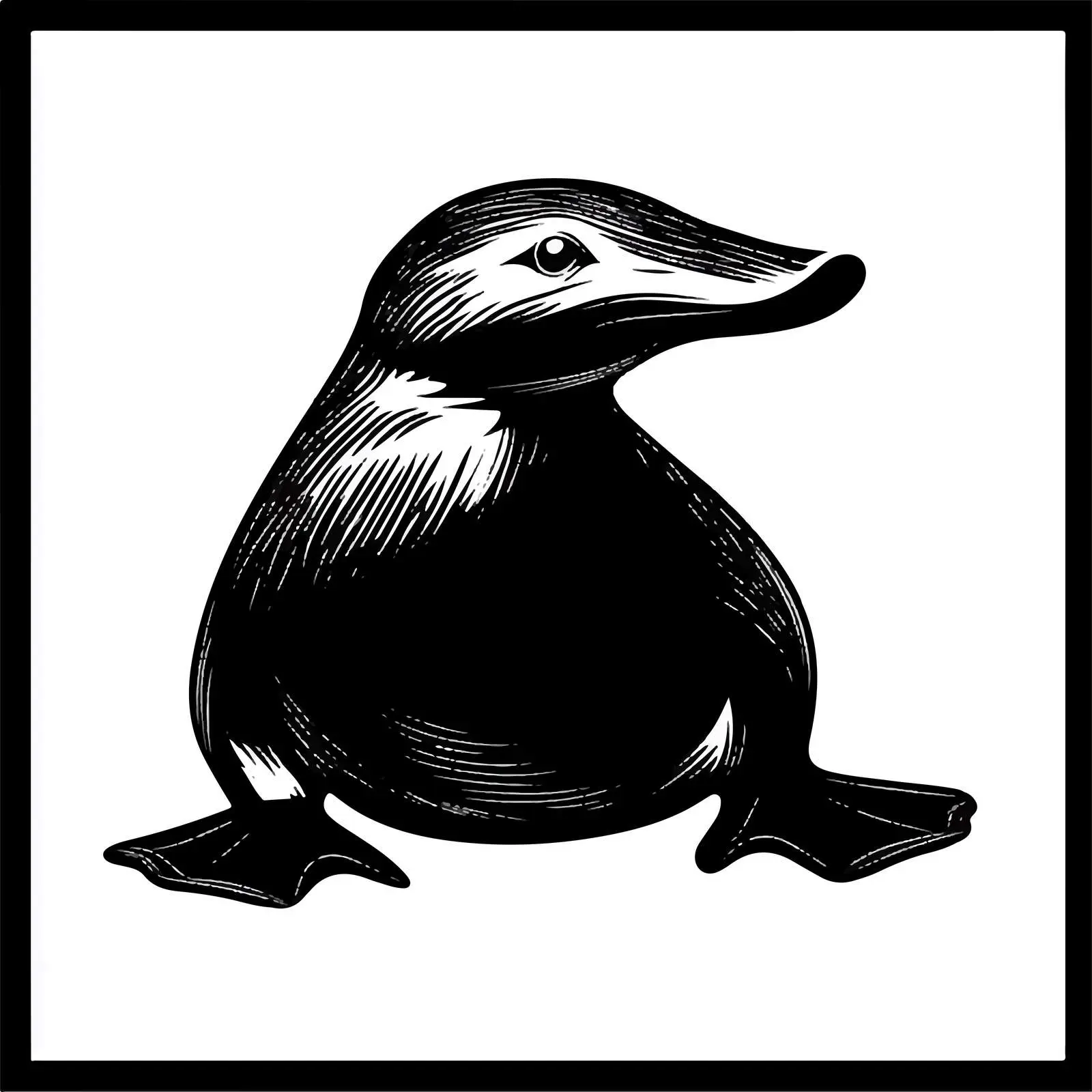 Platypus Silhouette Icon Illustration — free download from Dotvec