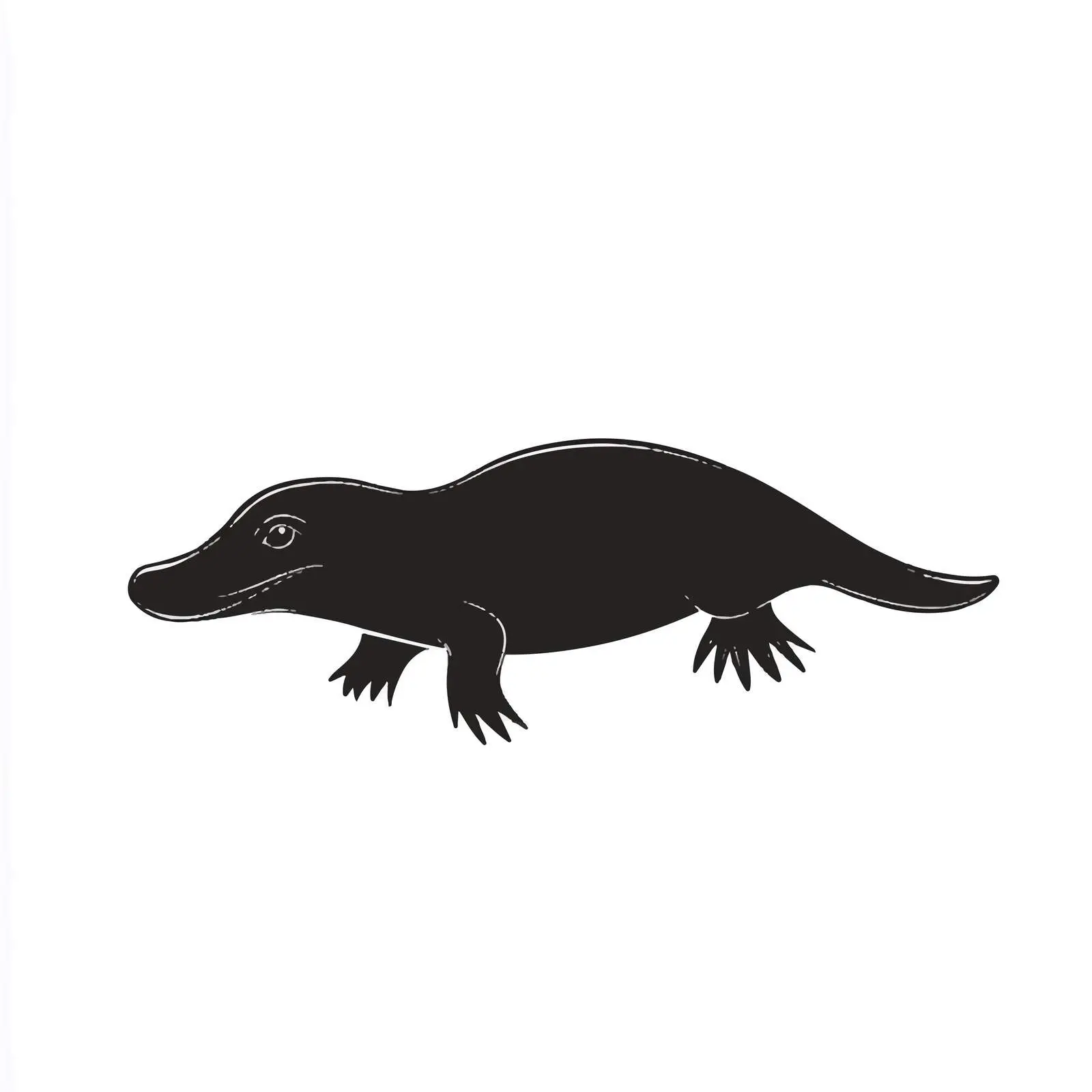 Elegant Platypus Silhouette Vector Icon — free download from Dotvec