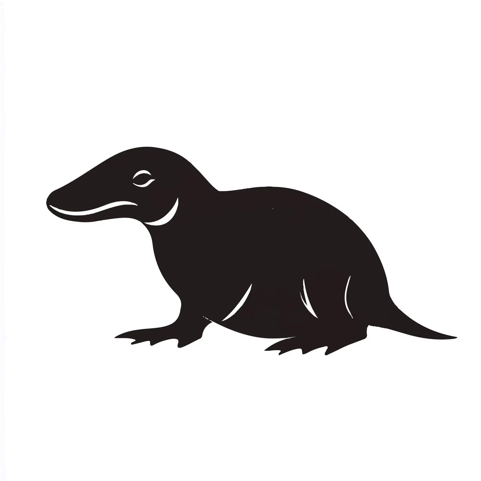 Stylized Platypus Silhouette and Icon — free download from Dotvec