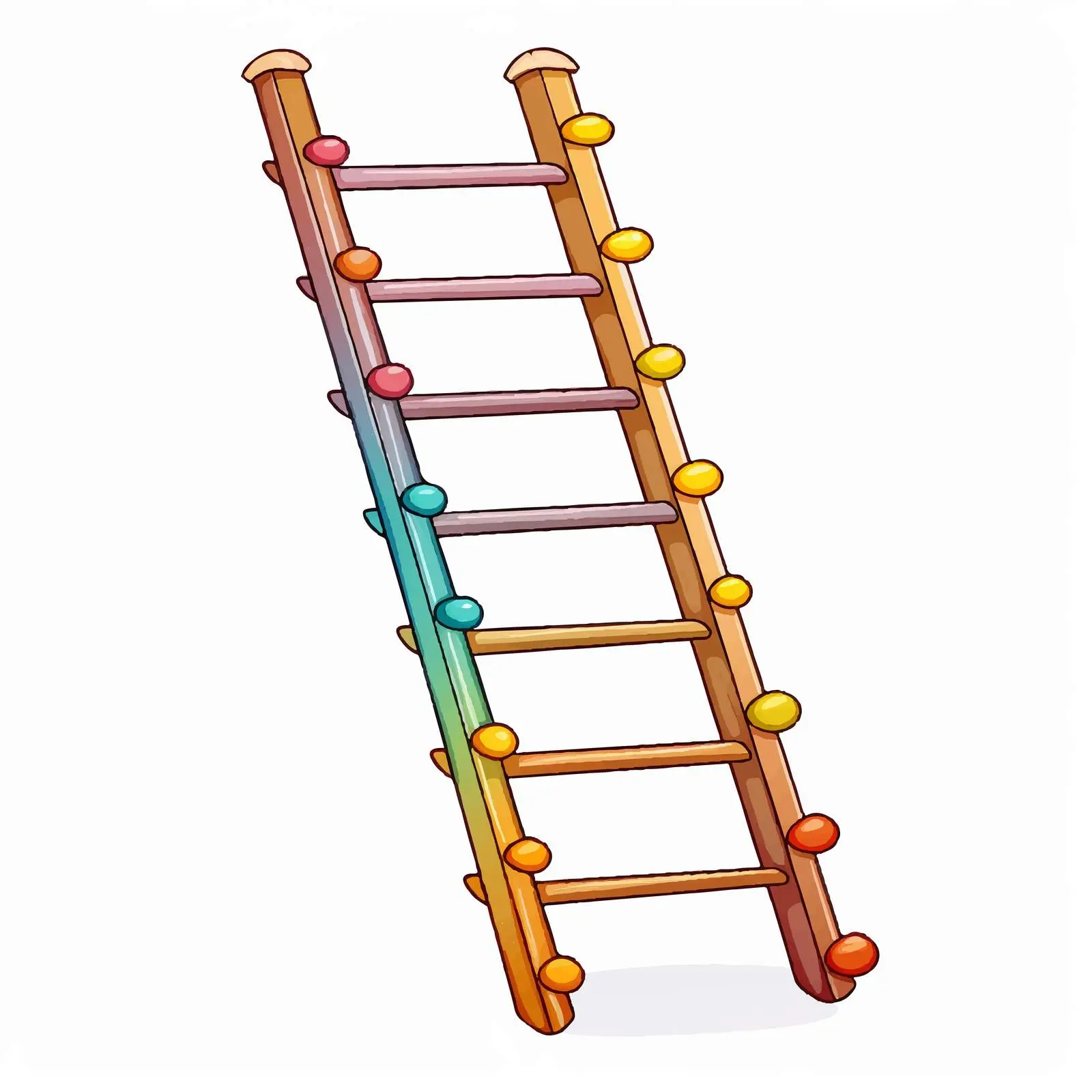 Cartoon Vector Illustration of a Play Ladder – free colorful visuals image from Dotvec