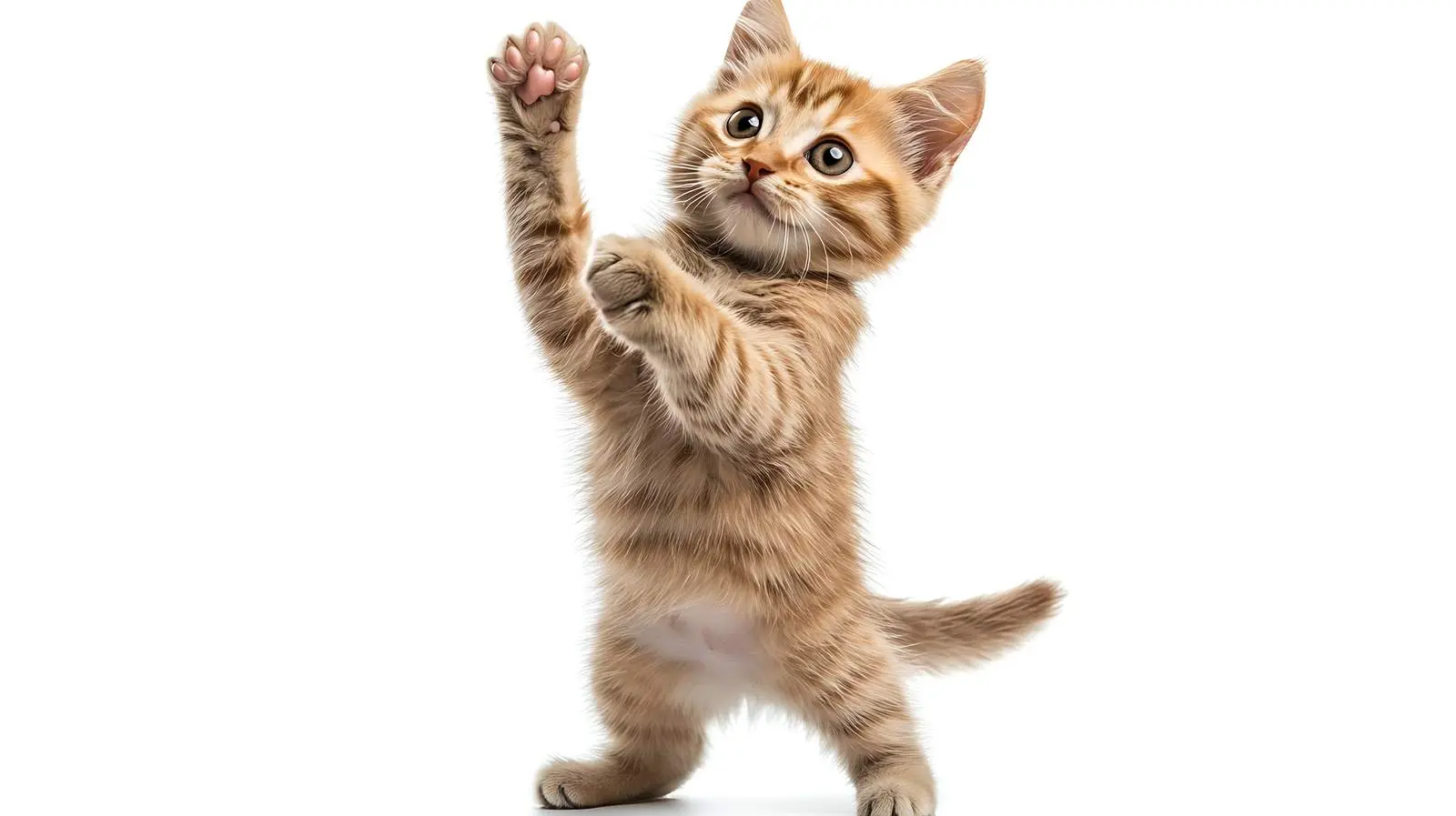 Playful Scottish Straight Kitten on Hind Legs — free download from Dotvec