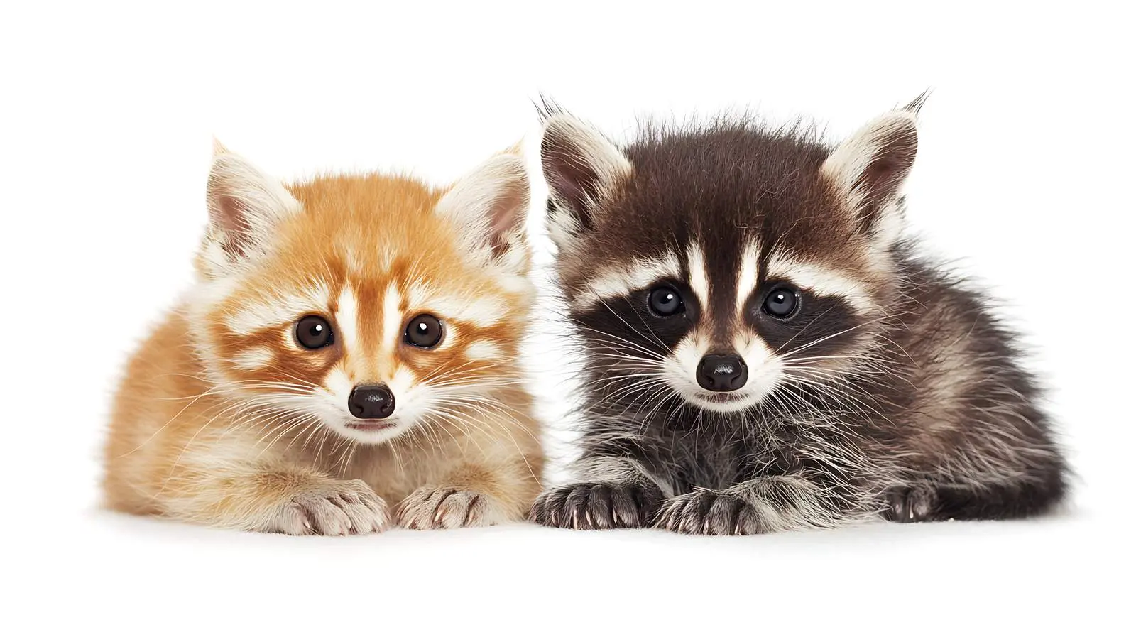 Playful Raccoon with Scottish Straight Cat — free download from Dotvec