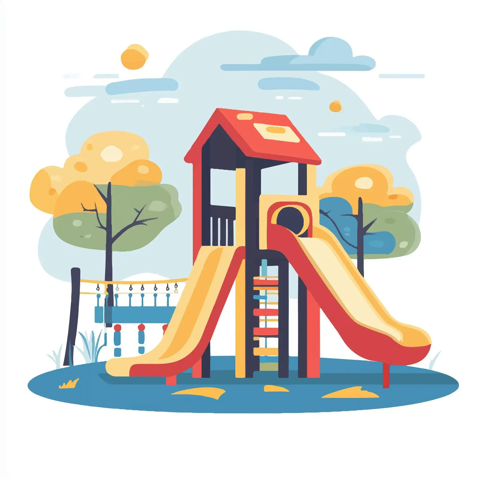 Slippery Playground Slide Vector Design on White — free download from Dotvec