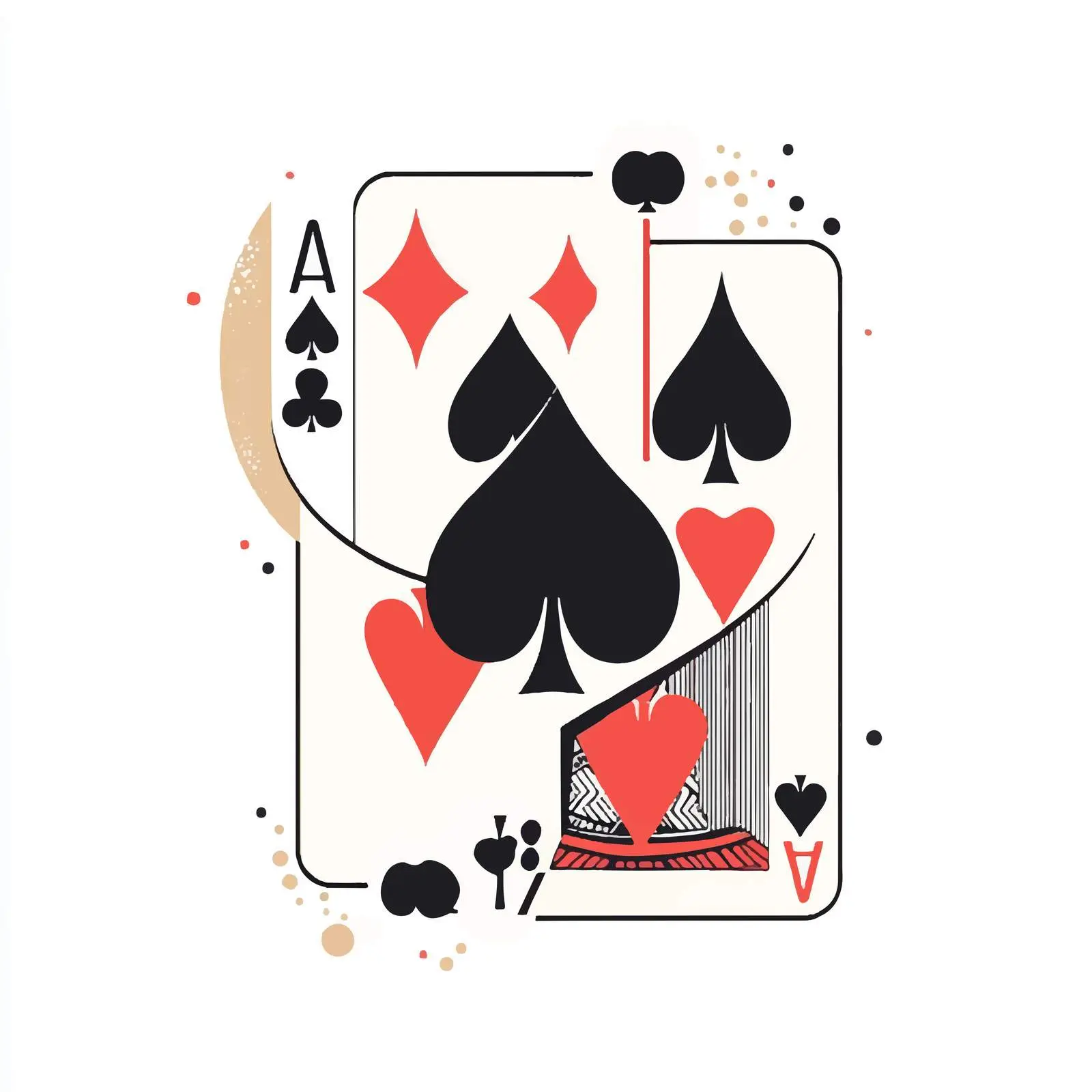 Aces of Playing Cards in Various Suits – free card game image from Dotvec