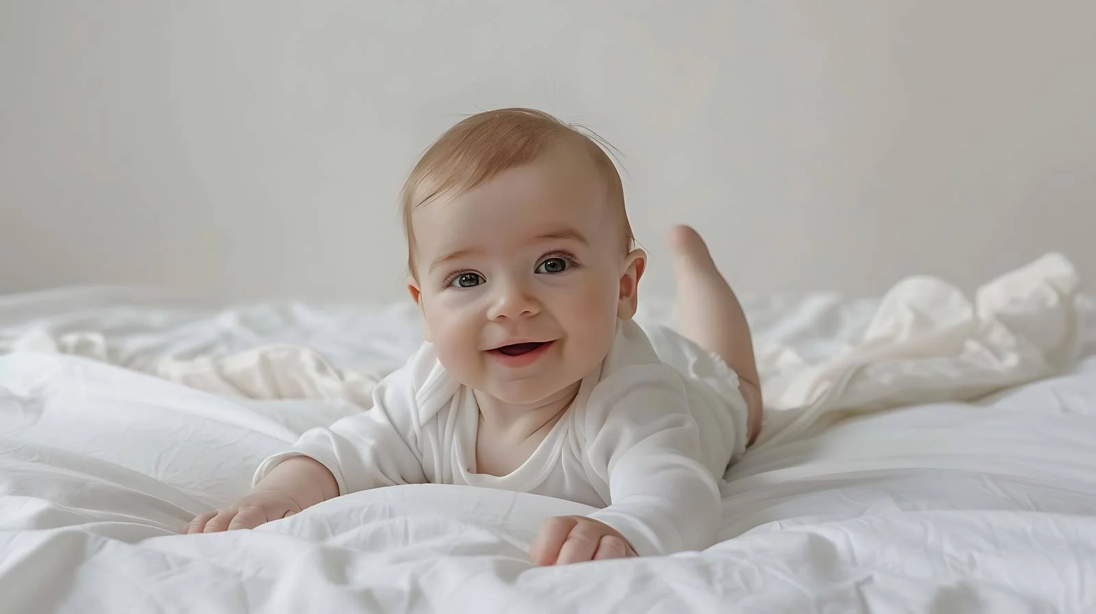 Adorable Baby Lying on Bed — free download from Dotvec