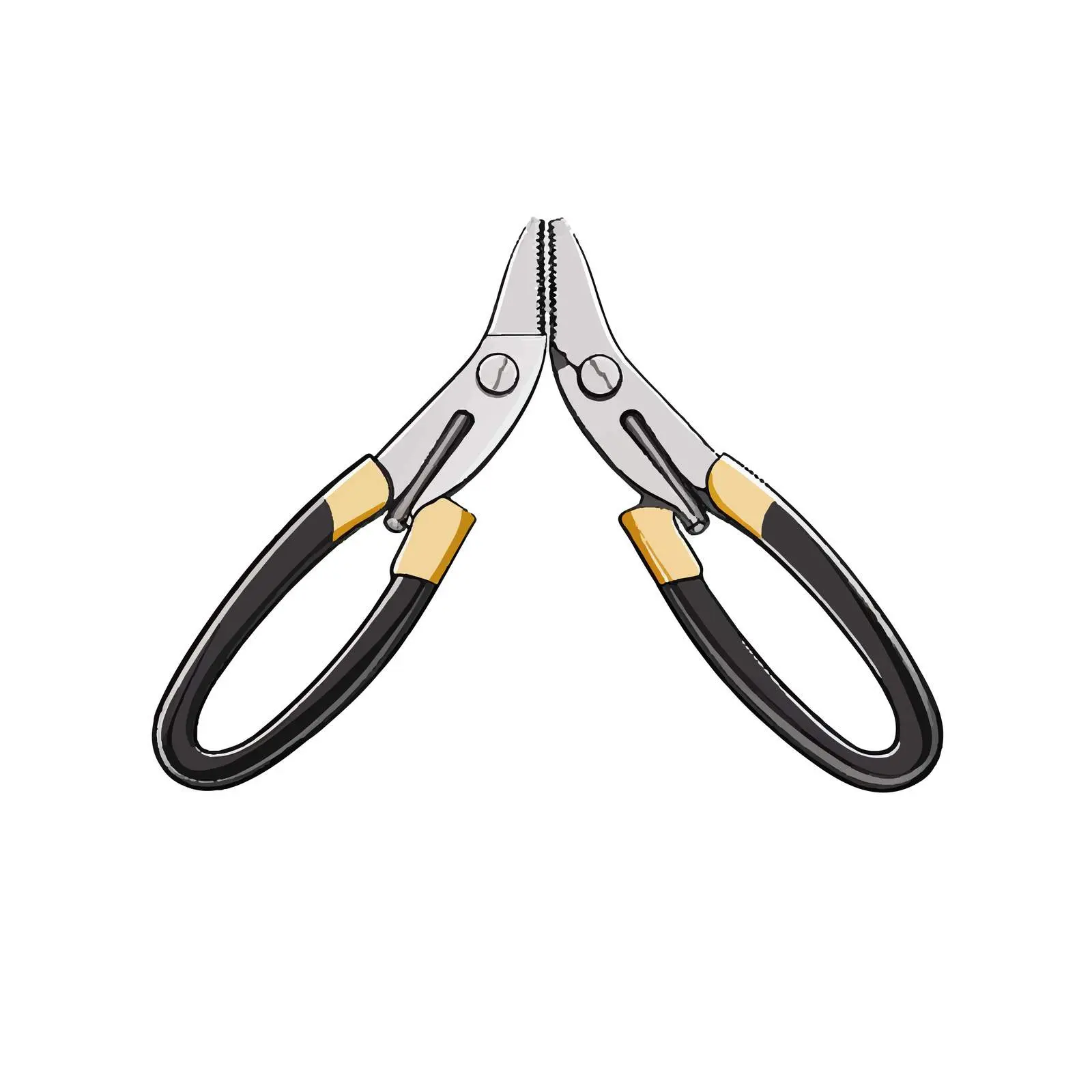 Vector Illustration of Pliers on White Background – free tool design image from Dotvec