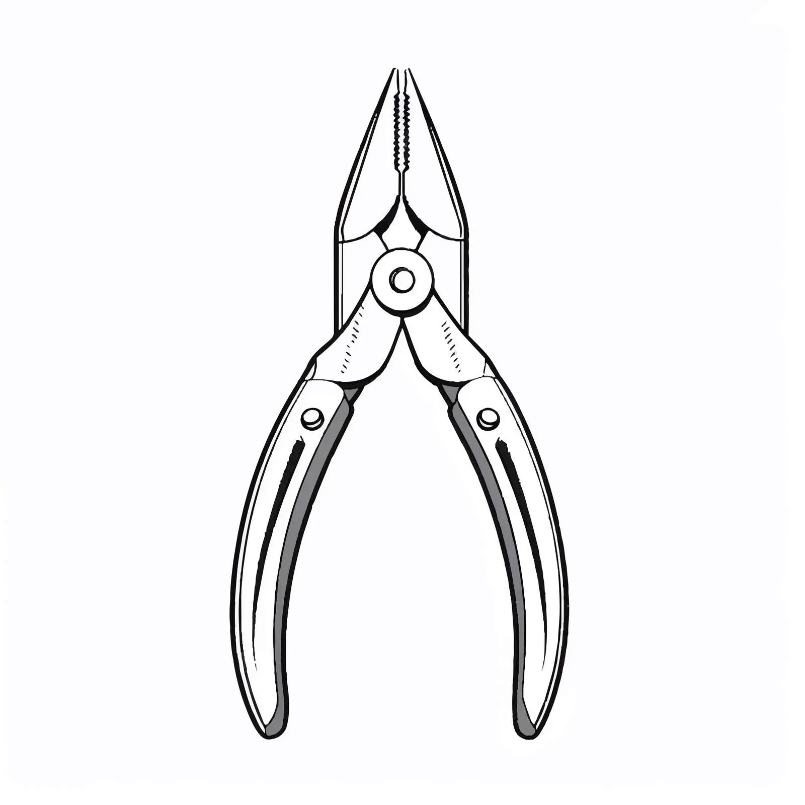 Pliers Outline Vector Illustration on White Background — free download from Dotvec