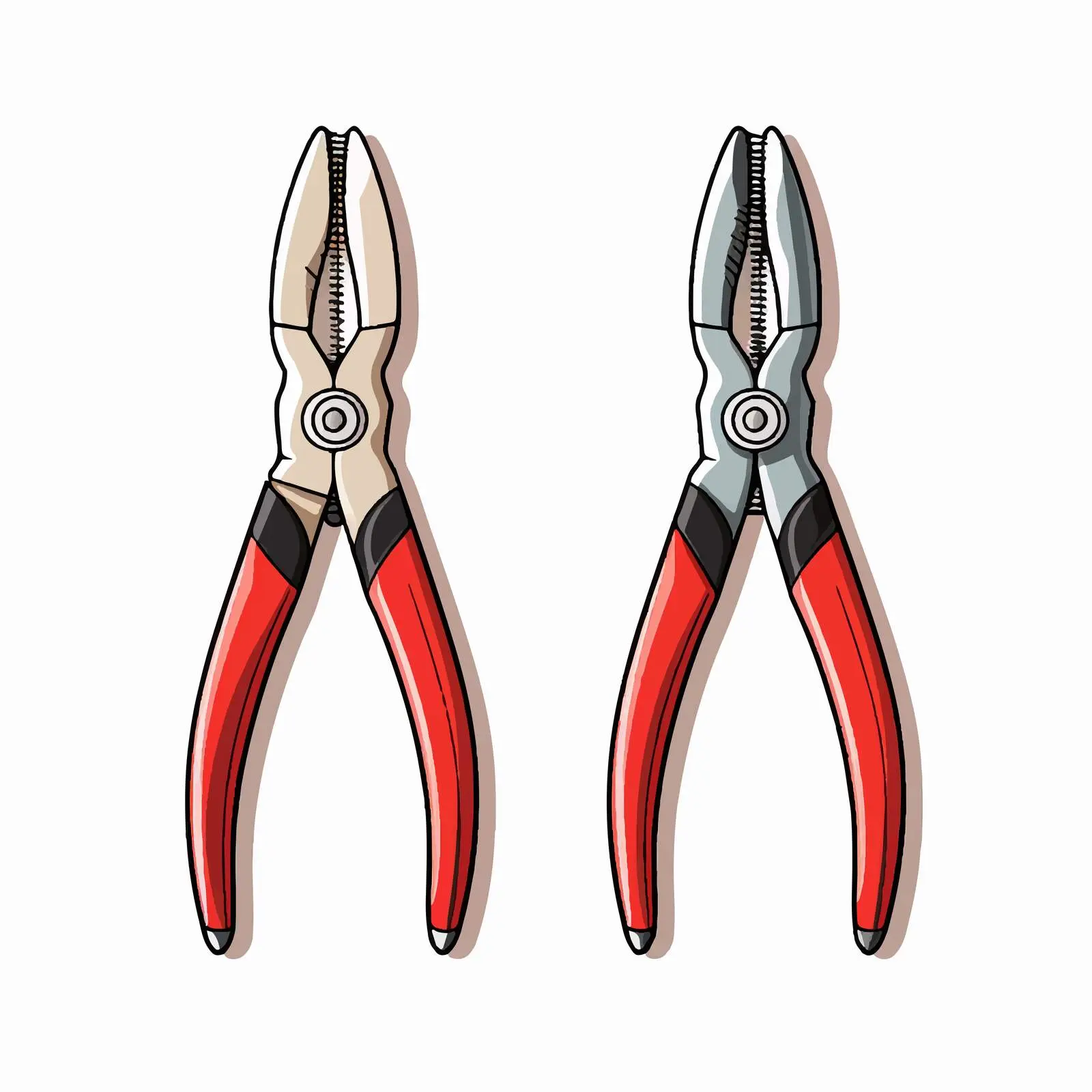 Vector Illustration of Pliers on White Background – free tool design image from Dotvec