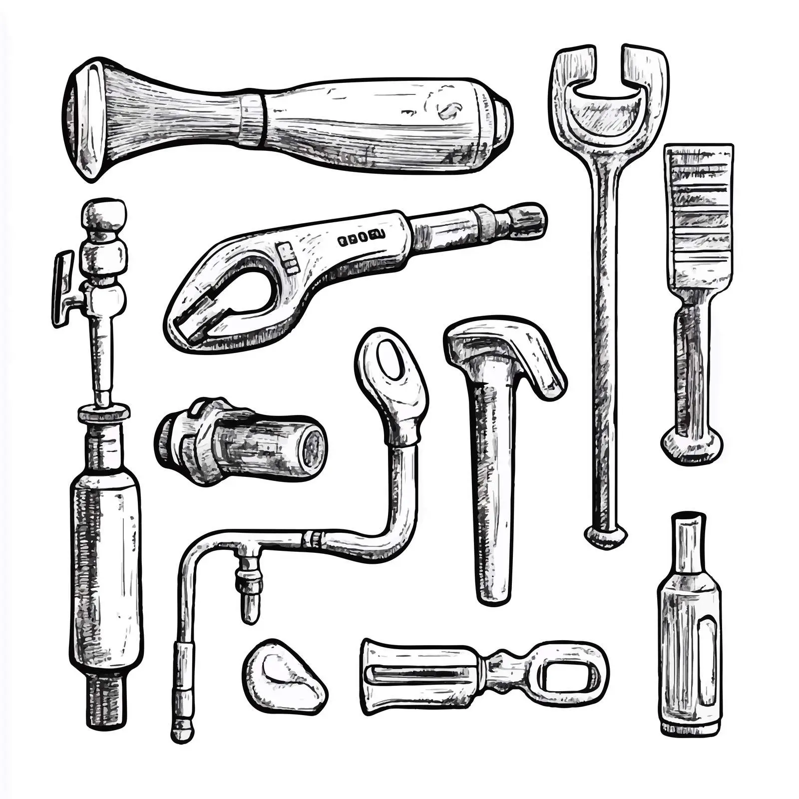 Cartoon Plumbing Tools Vector Illustration — free download from Dotvec