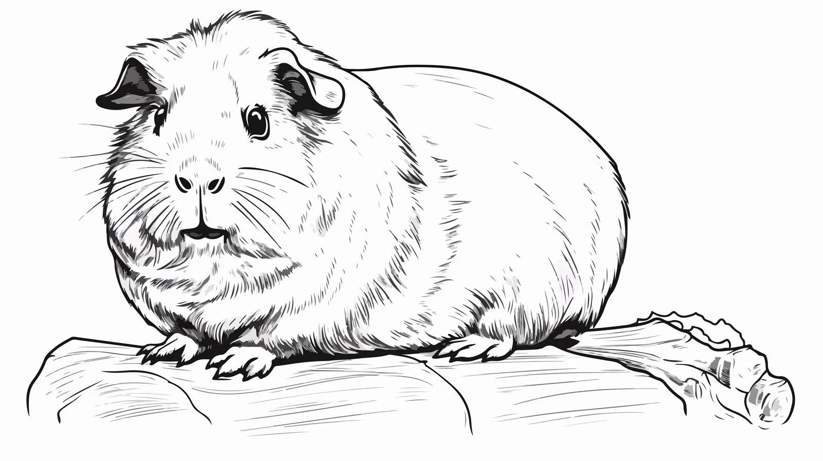 Guinea Pig Sketch Vector Graphics – free plump image from Dotvec