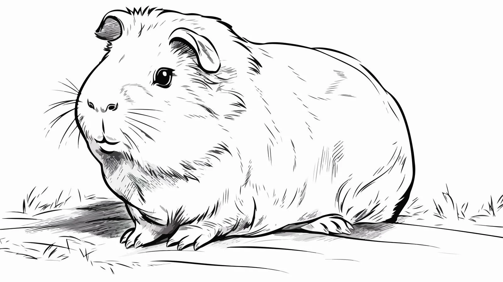 Guinea Pig Sketch Vector Graphics — free download from Dotvec
