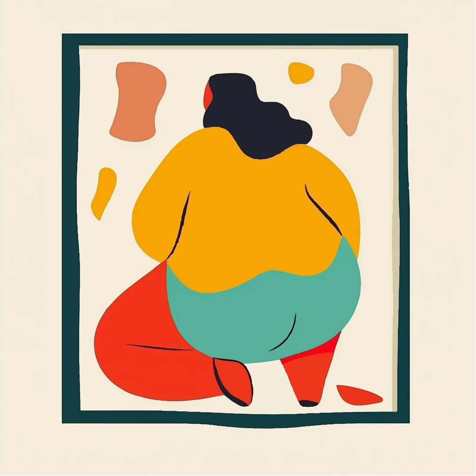 Plus Size Woman Love Yourself Vector Illustration — free download from Dotvec