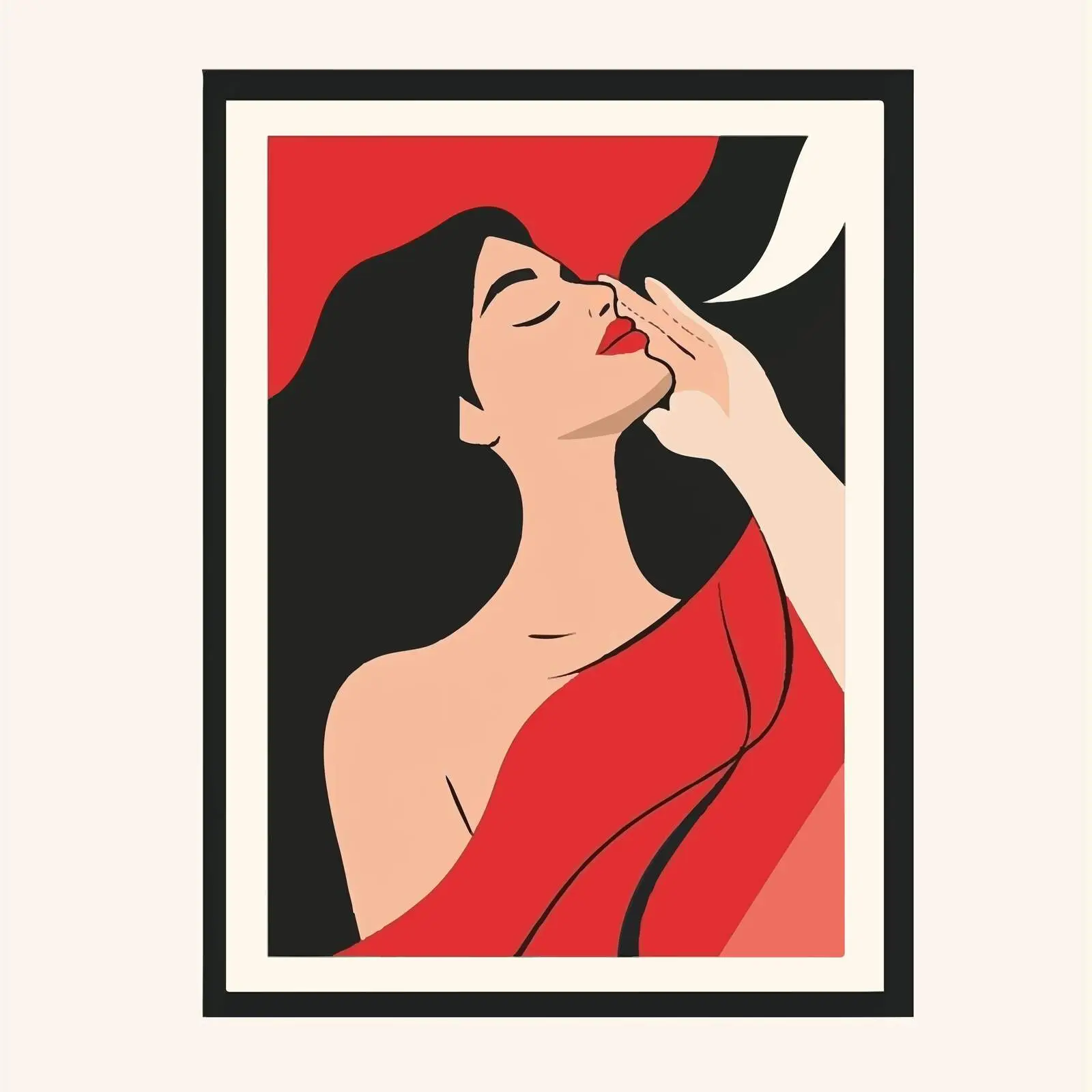 Plus Size Woman Embracing Self-Love Illustration — free download from Dotvec