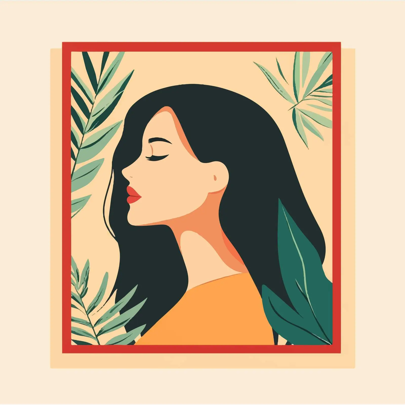 Plus Size Woman Embracing Self-Love Illustration — free download from Dotvec