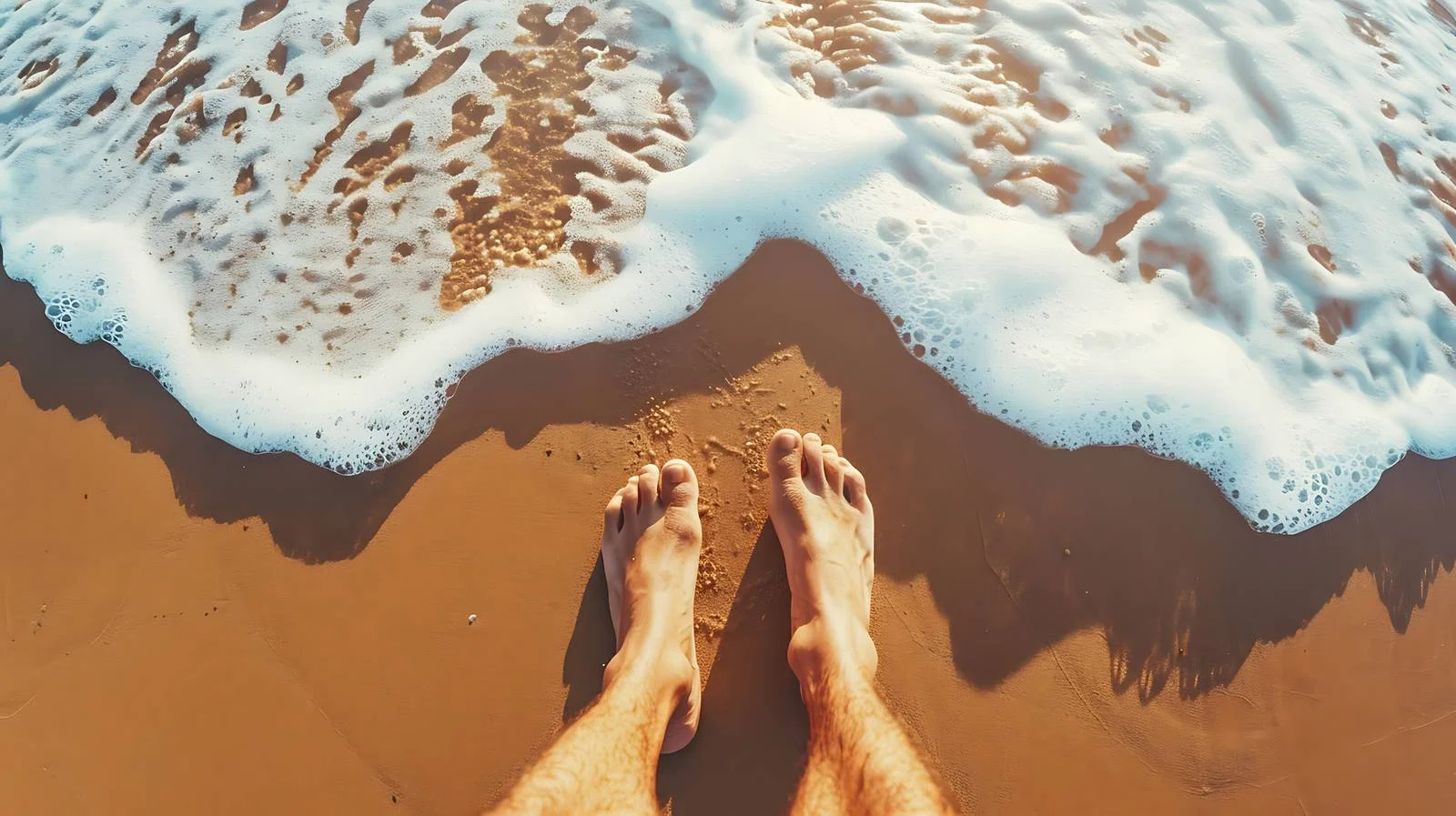 Man Walking on Beach Bar — free download from Dotvec