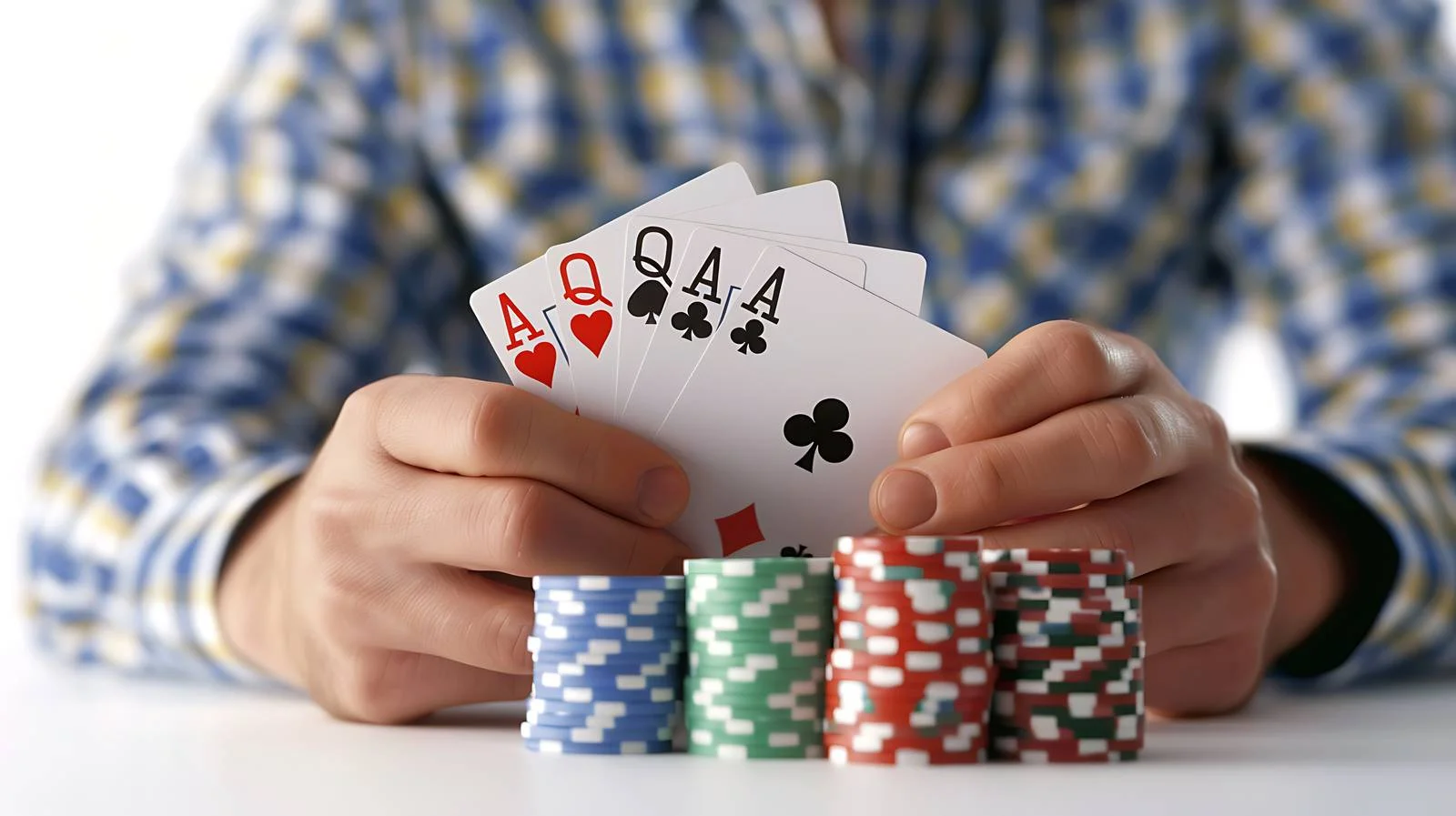 Poker Player Shuffling Cards in Casino — free download from Dotvec