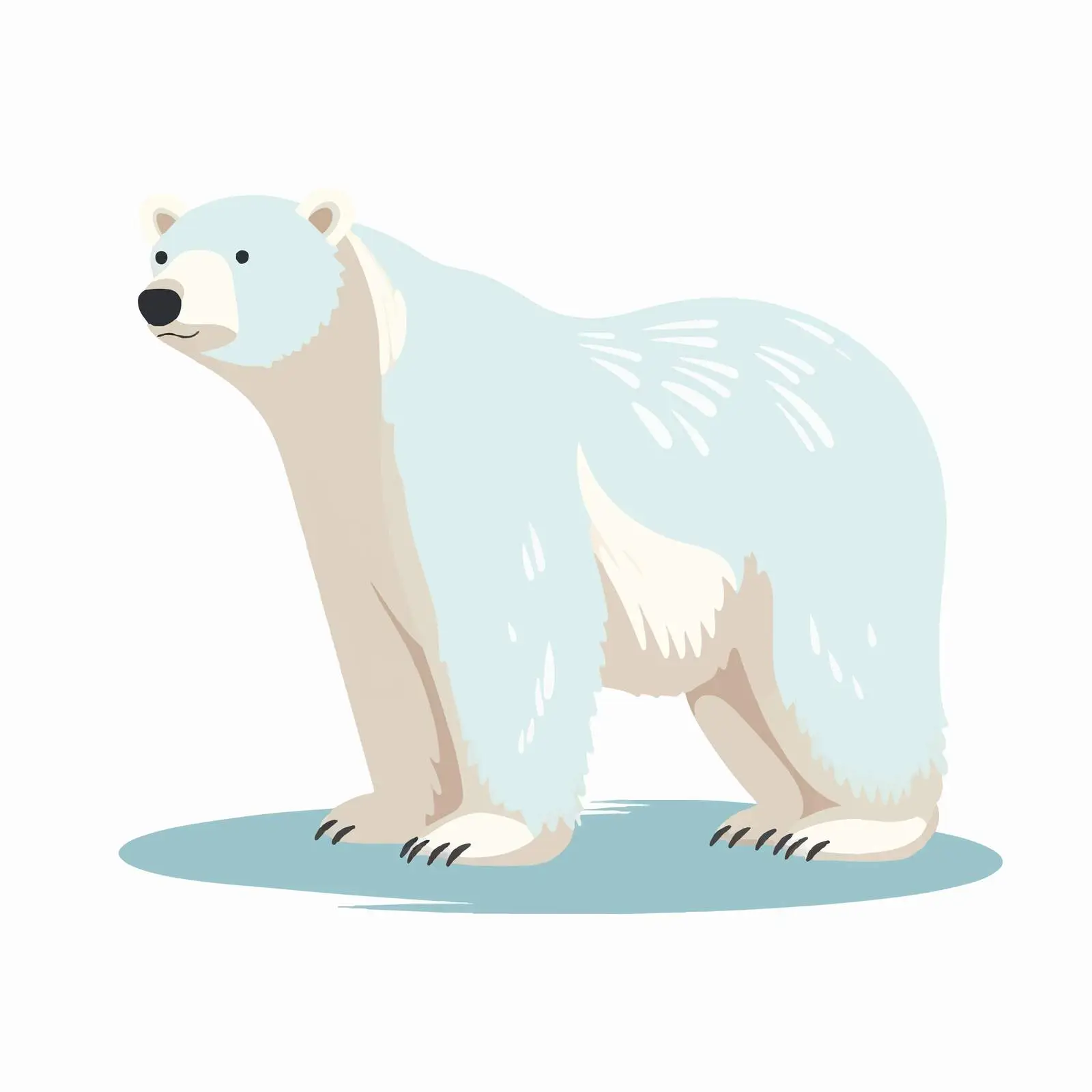 Flat Vector Illustration of Polar Bear — free download from Dotvec