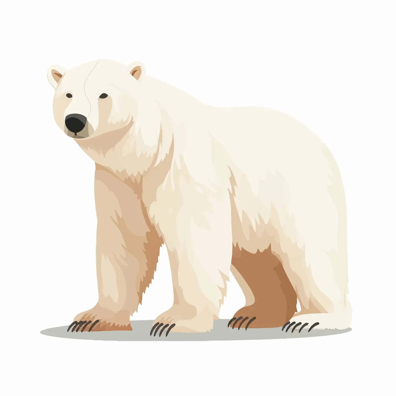 Minimal Polar Bear Vector Illustration — free download from Dotvec