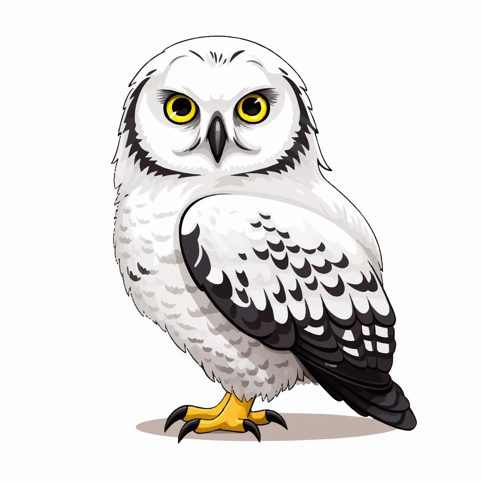 Beautiful Polar Snowy Owl Vector Illustration — free download from Dotvec