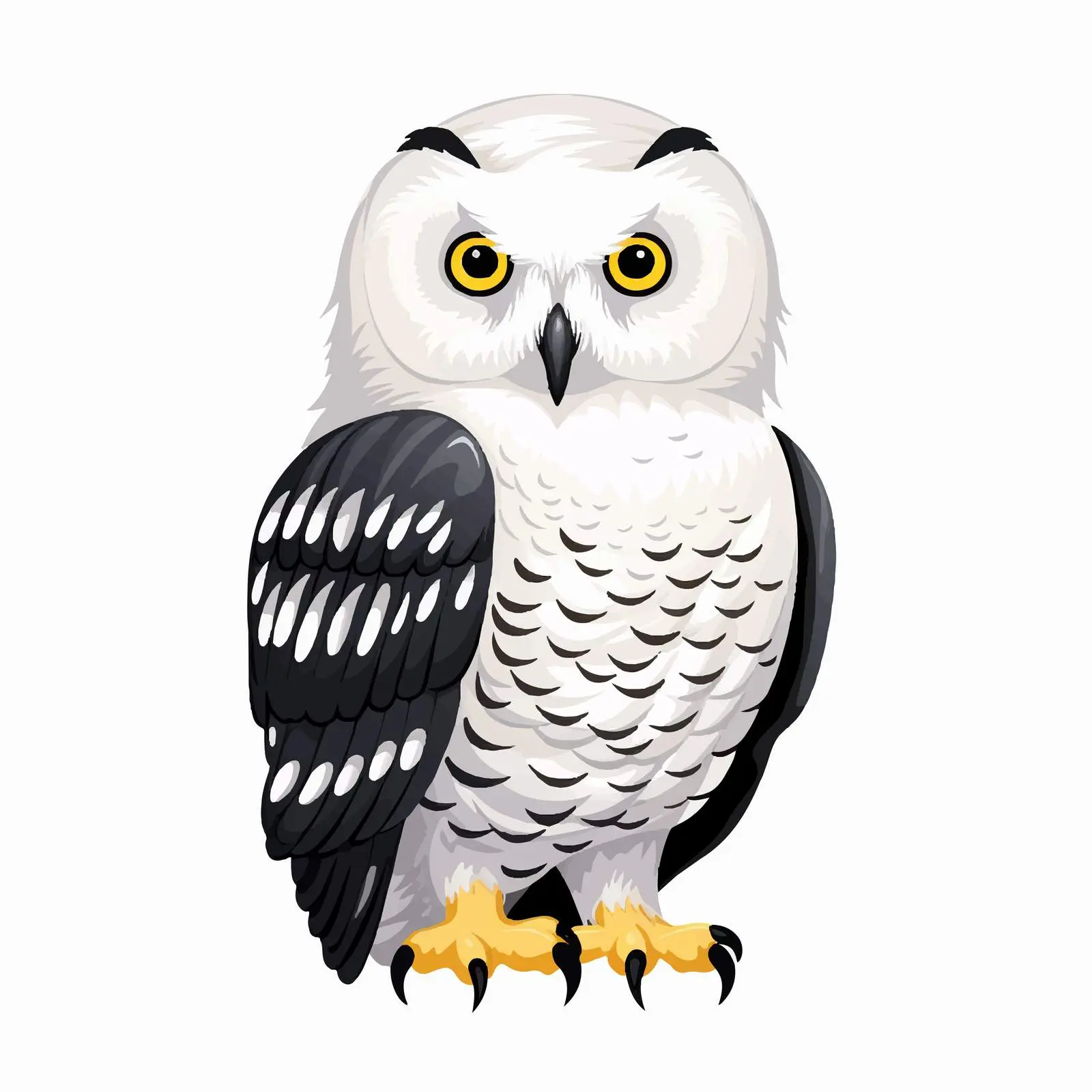 Stunning Isolated Snowy Owl Vector Icon — free download from Dotvec