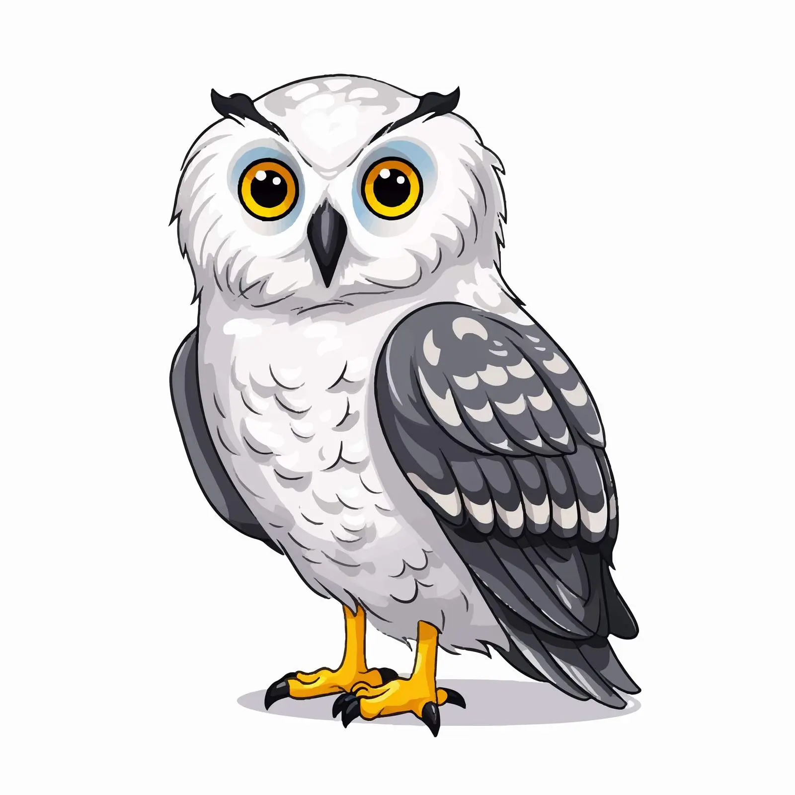 Beautiful Black Isolated Snowy Owl Vector — free download from Dotvec